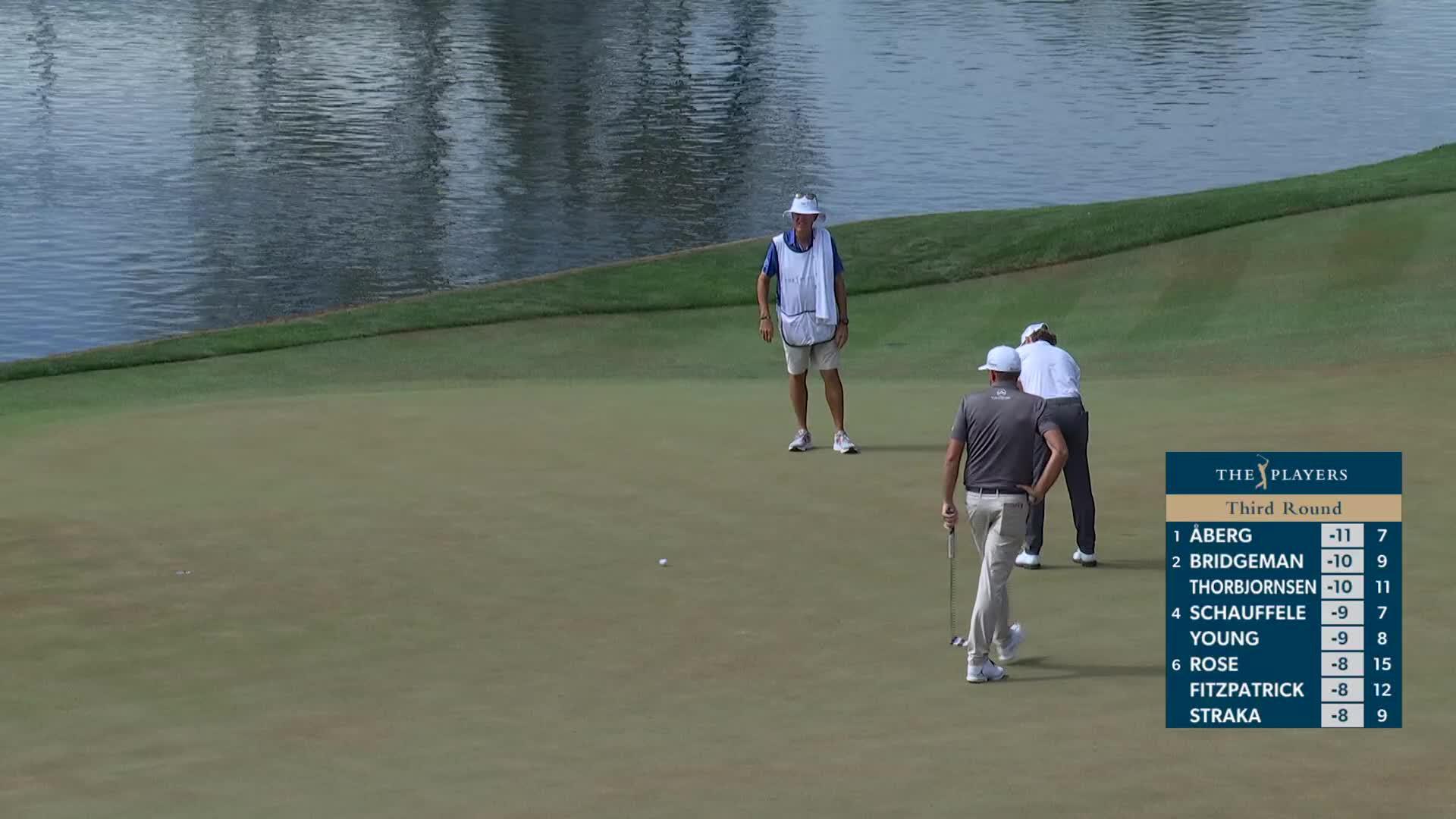 Taylor Moore sinks 17-foot eagle putt on No. 16 at THE PLAYERS