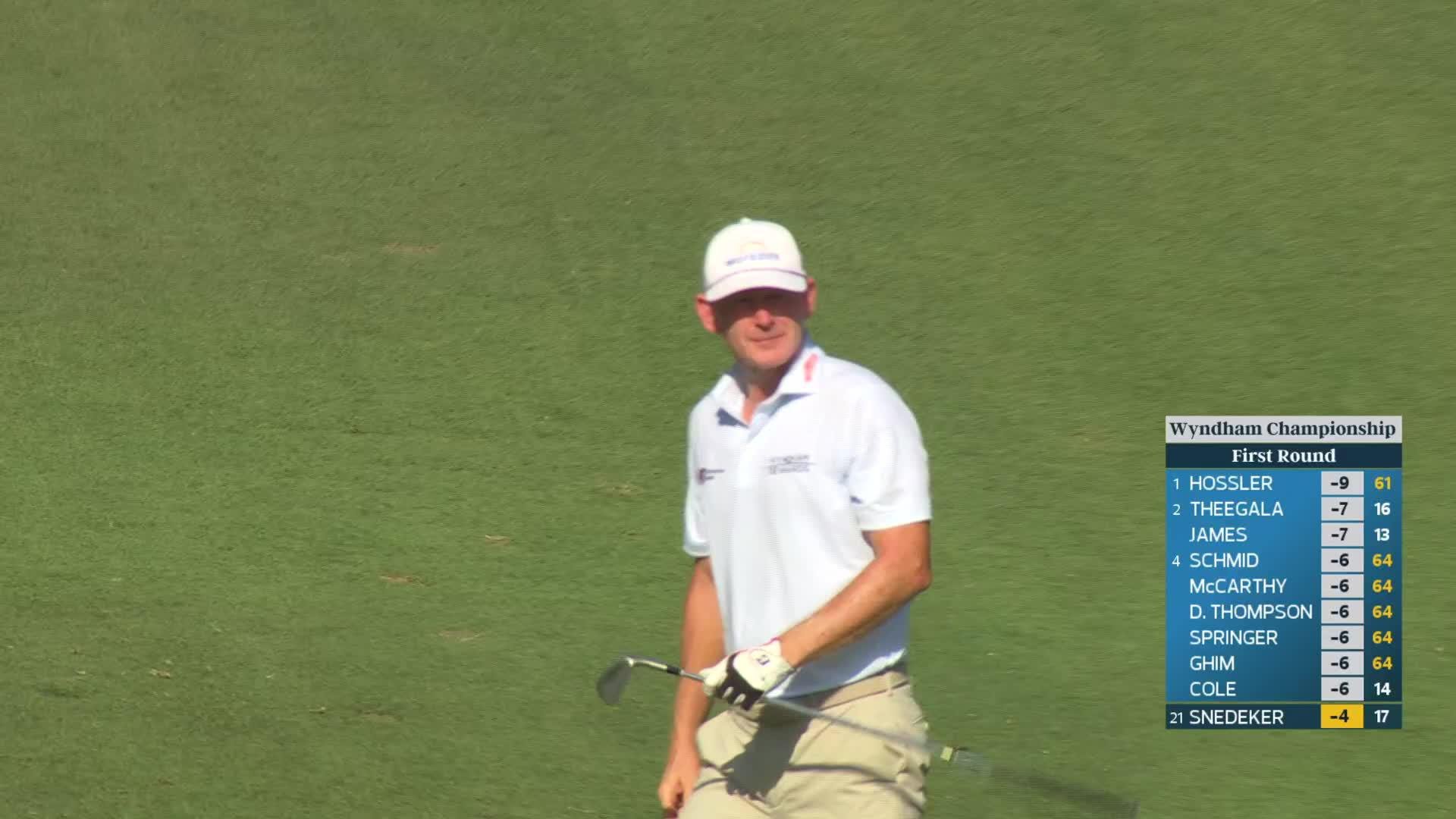 Brandt Snedeker's 135-yard approach sets up birdie on No. 18 at Wyndham