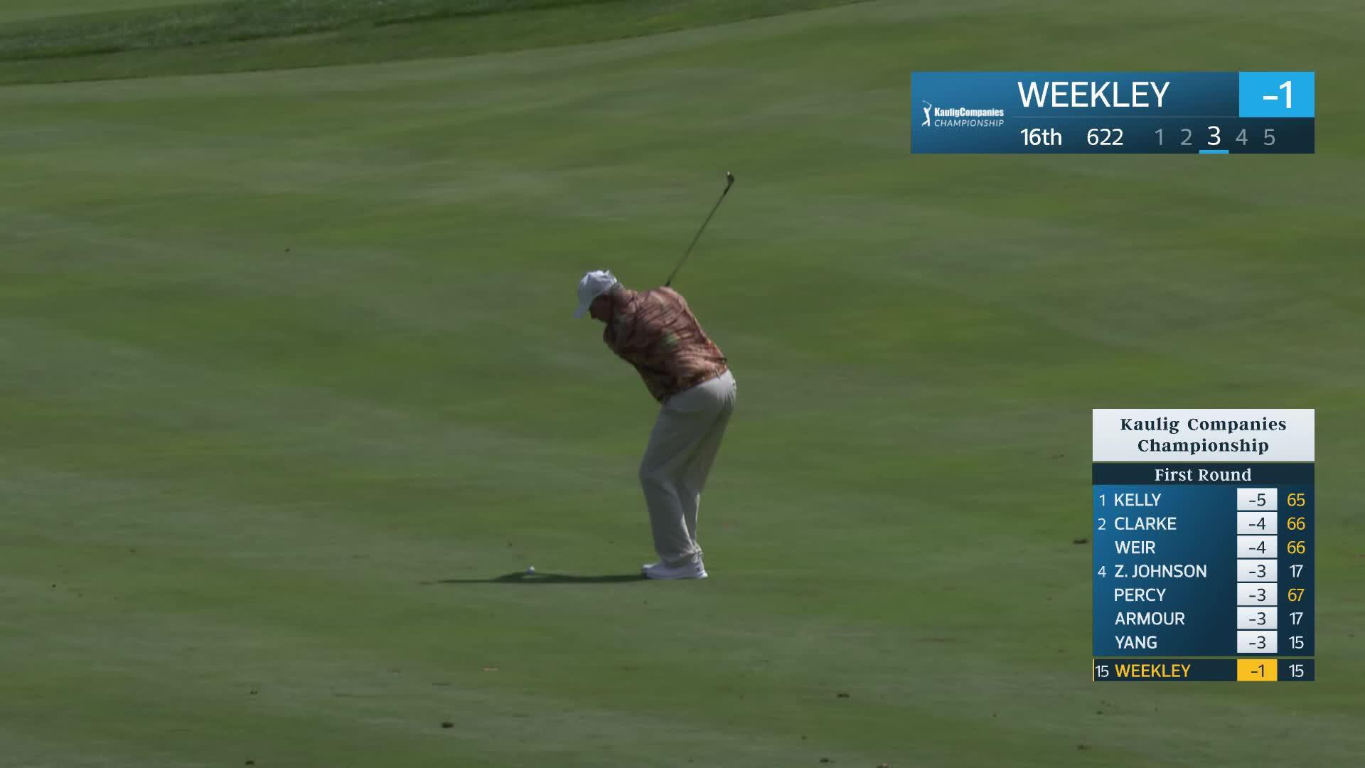 Boo Weekley makes birdie on No. 16 at Kaulig Companies Championship