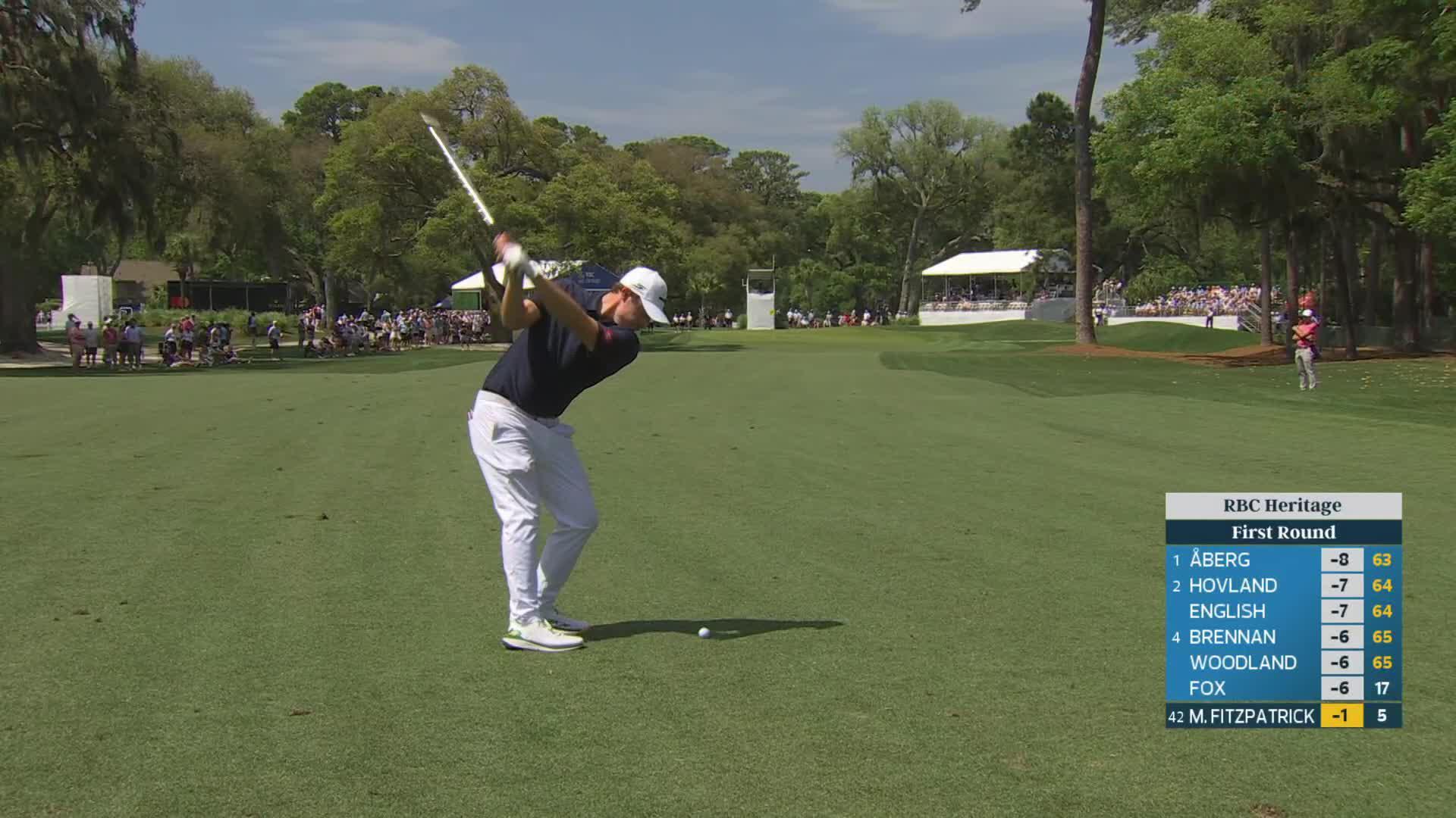 Matt Fitzpatrick makes birdie on No. 6 at RBC Heritage
