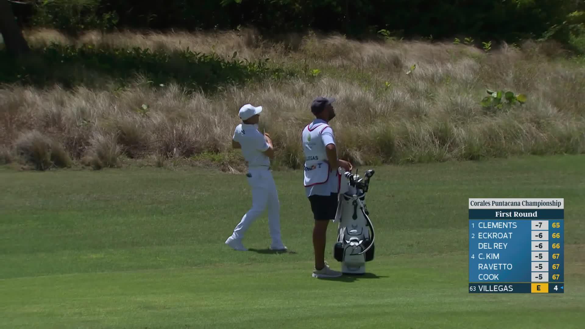 Camilo Villegas gets up-and-down from 86 yards for birdie on No. 14 at Corales Puntacana