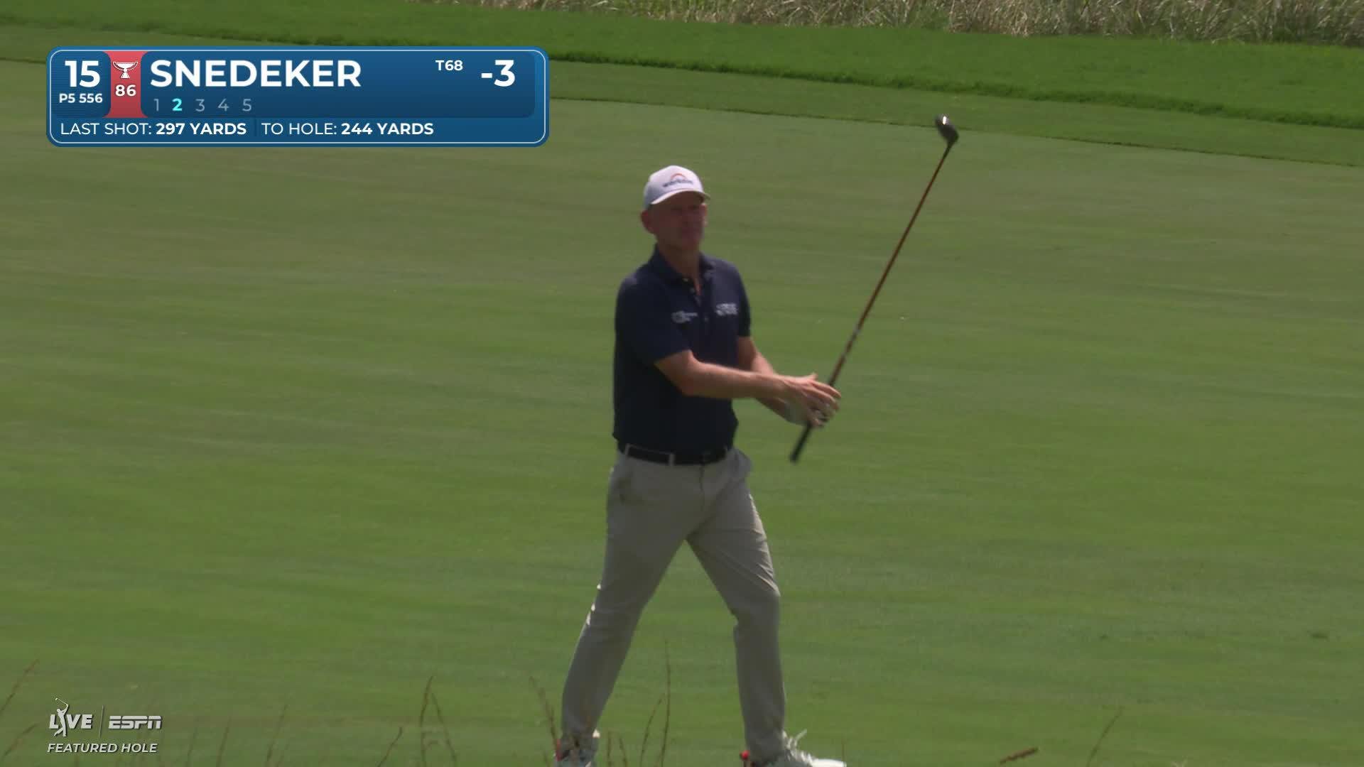 Brandt Snedeker reaches par-5 No. 15 in two, makes birdie at Wyndham