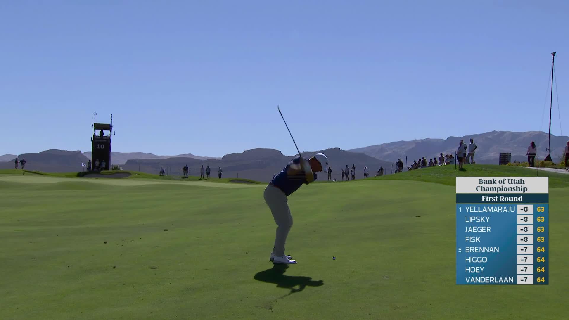 Zachary Bauchou sinks 3-foot birdie putt on No. 10 at Bank of Utah