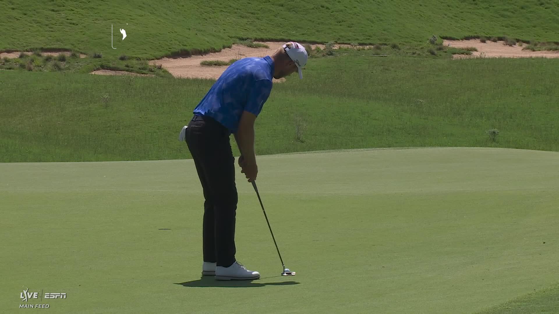 Jesper Svensson sinks 13-foot birdie putt on No. 3 at THE CJ CUP