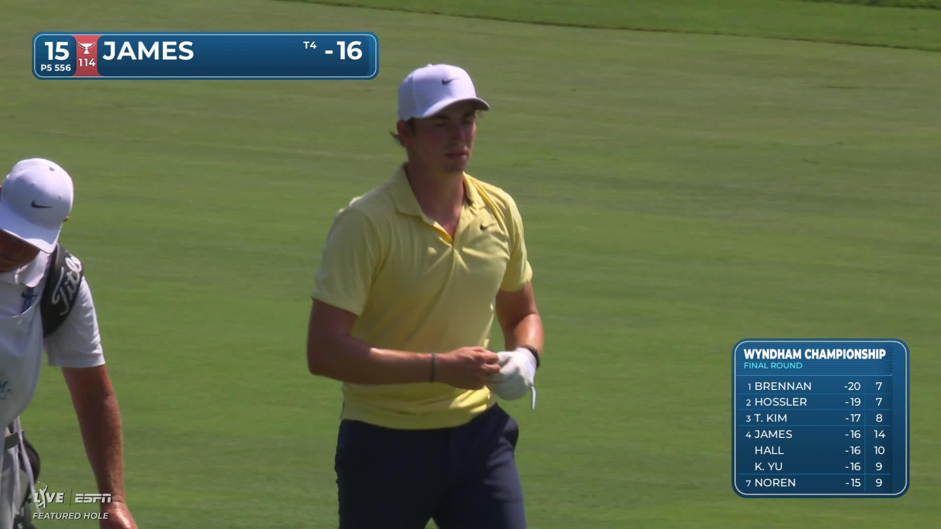 Ben James reaches par-5 No. 15 in two, makes birdie at Wyndham