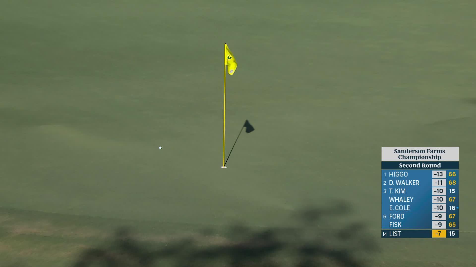 Luke List hits 170-yard approach to 2 feet, sets up birdie on No. 16 at Sanderson Farms
