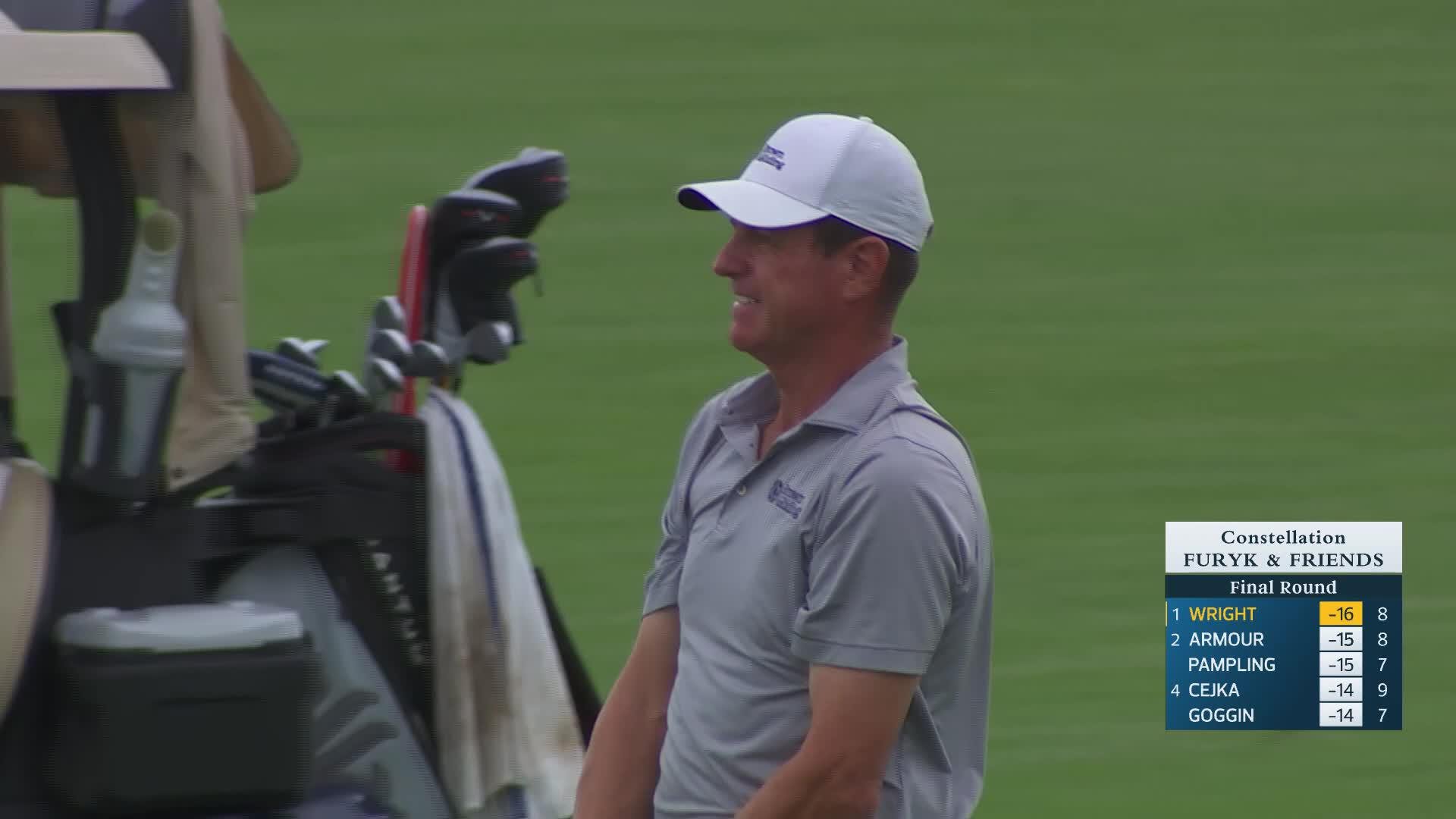 Michael Wright makes birdie on No. 9 at Constellation FURYK & FRIENDS