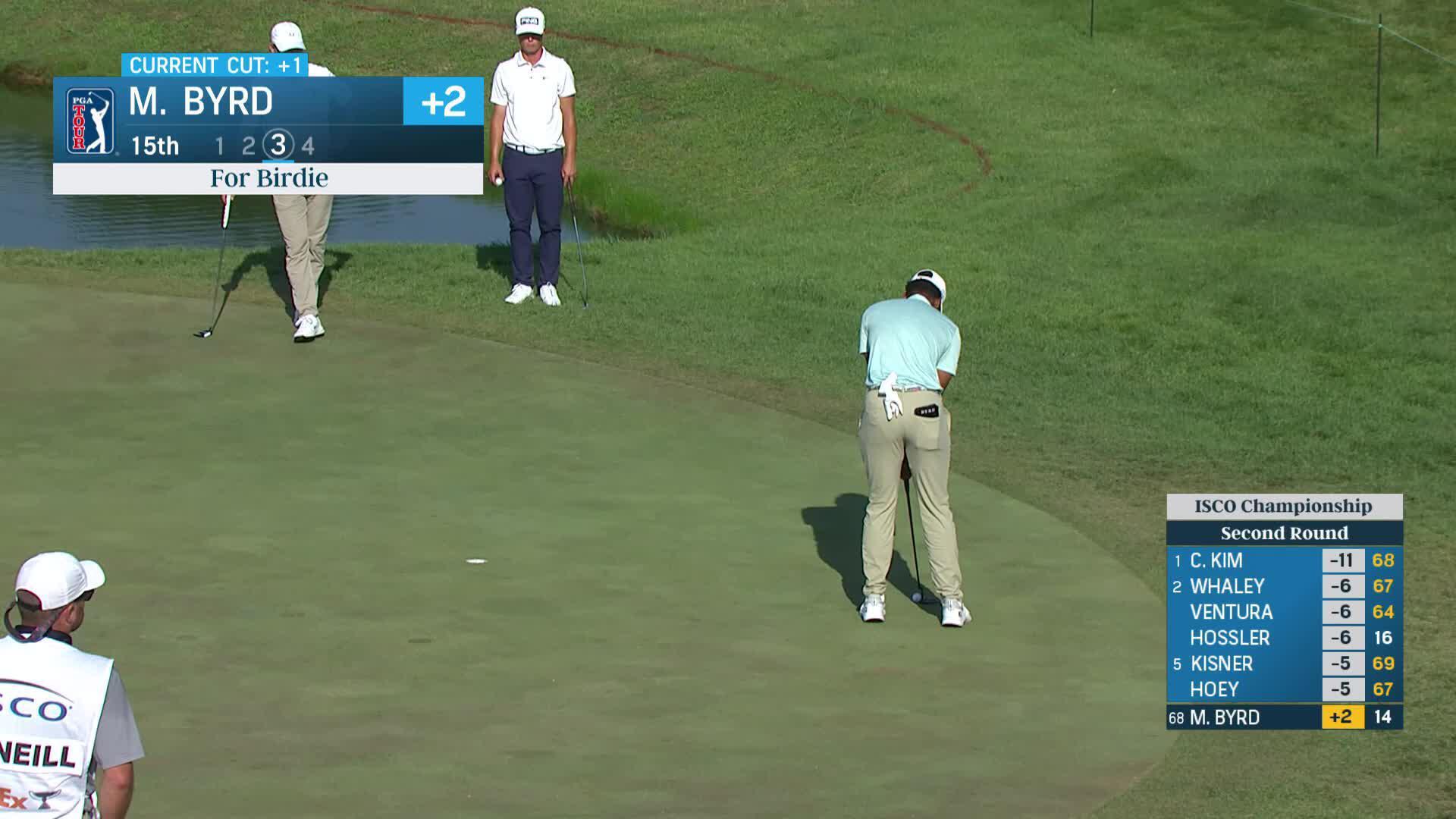 Marcus Byrd makes birdie on No. 15 at ISCO Championship