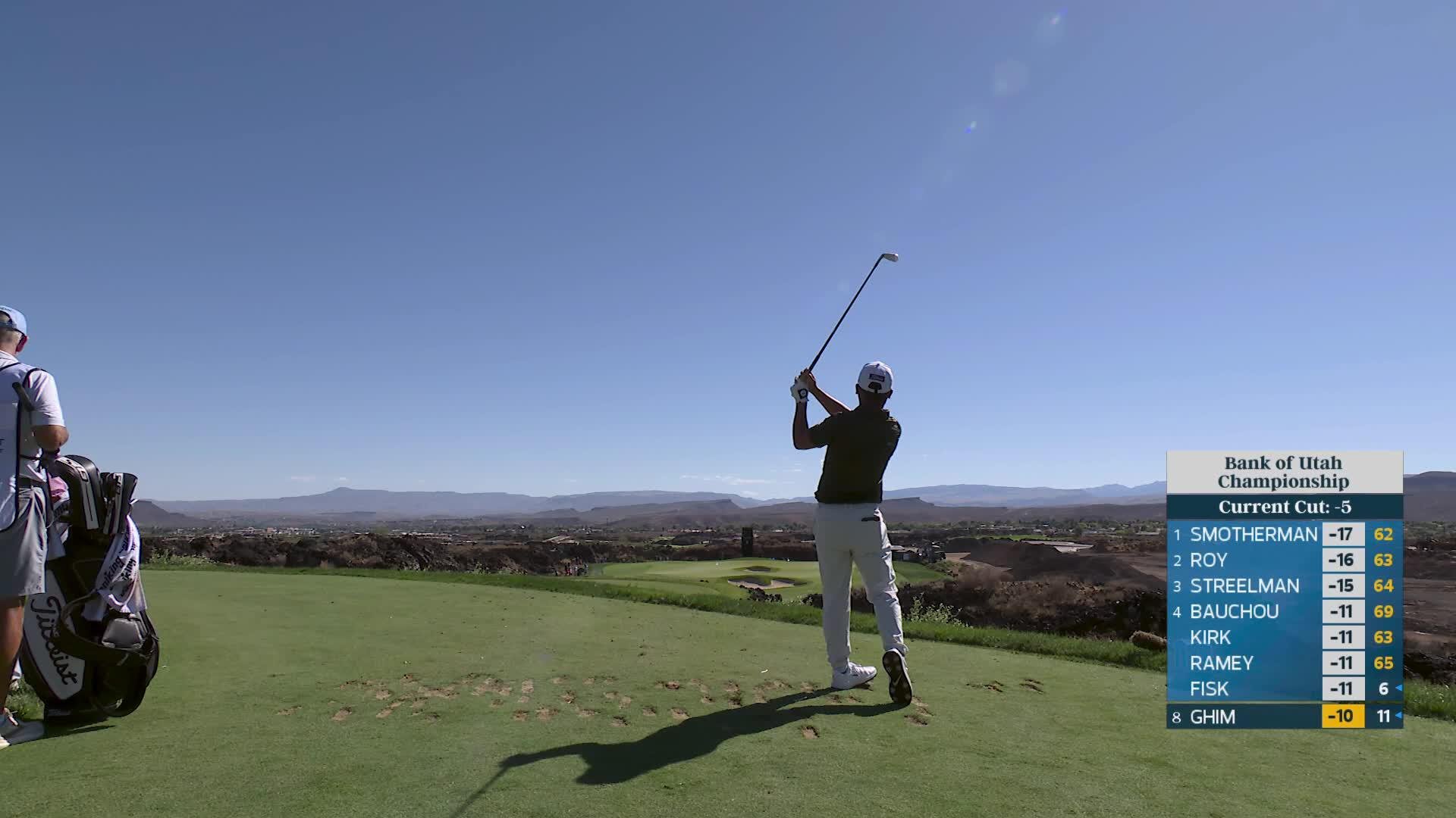 Doug Ghim hits tee shot to 9 feet, sets up birdie on No. 3 at Bank of Utah