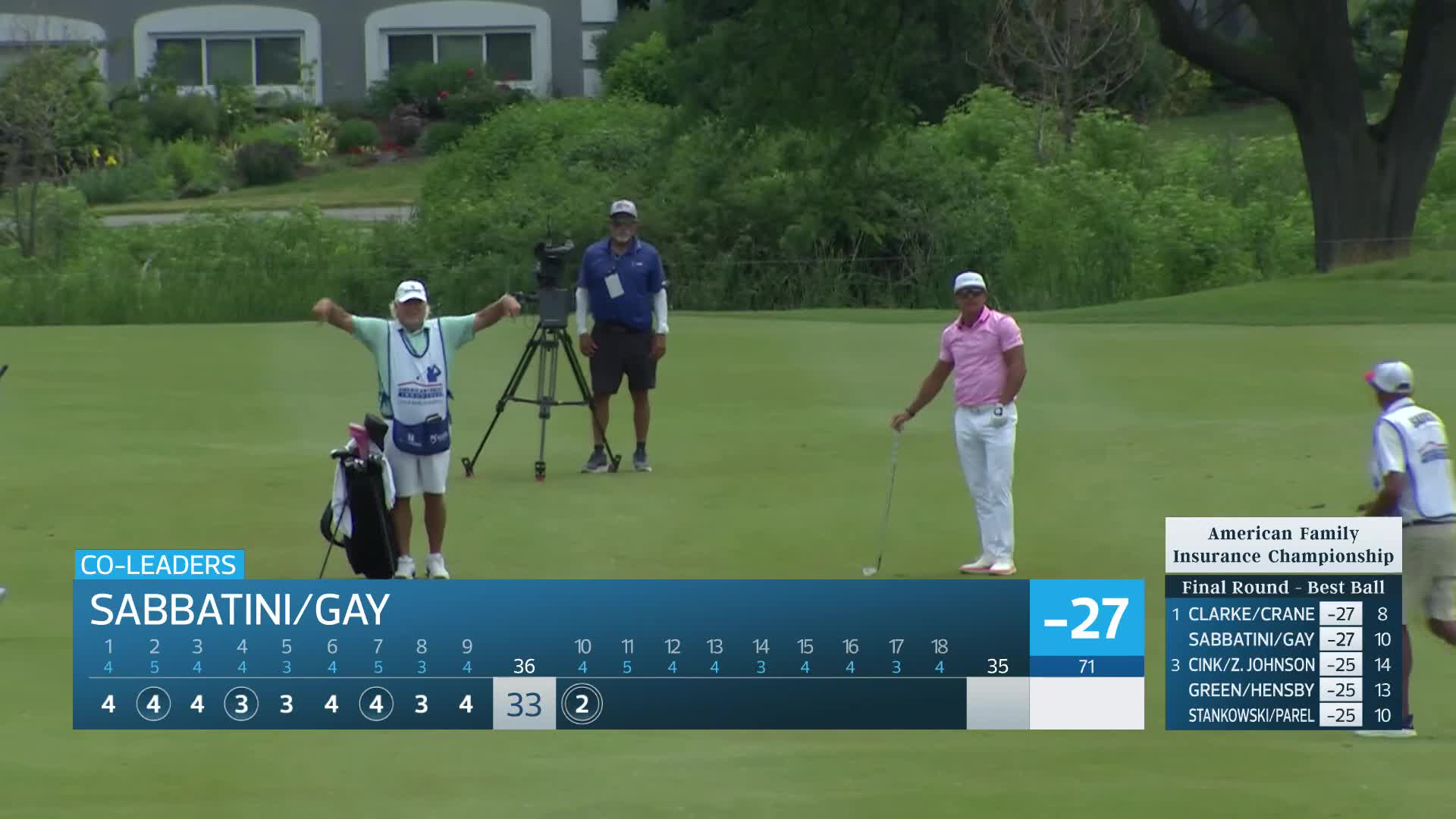 Team Sabbatini/Gay makes Eagle on No. 10 at American Family Insurance Championship