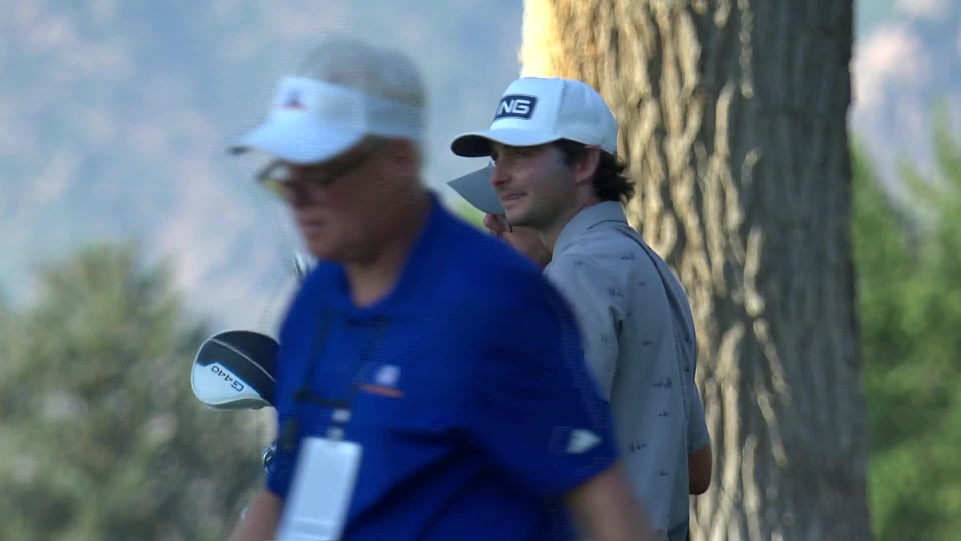 Derek Hitchner makes birdie on No. 17 at Utah Championship
