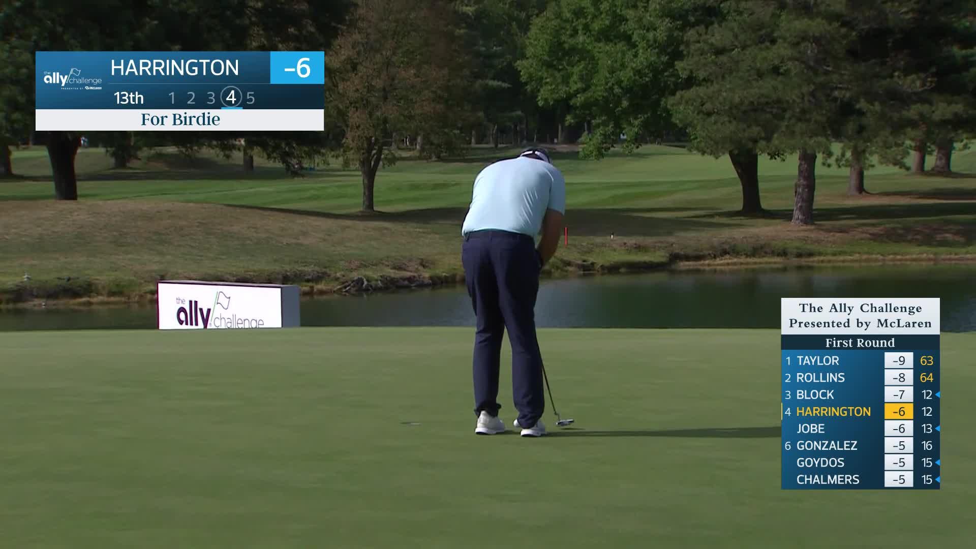 Padraig Harrington makes birdie on No. 13 at The Ally Challenge