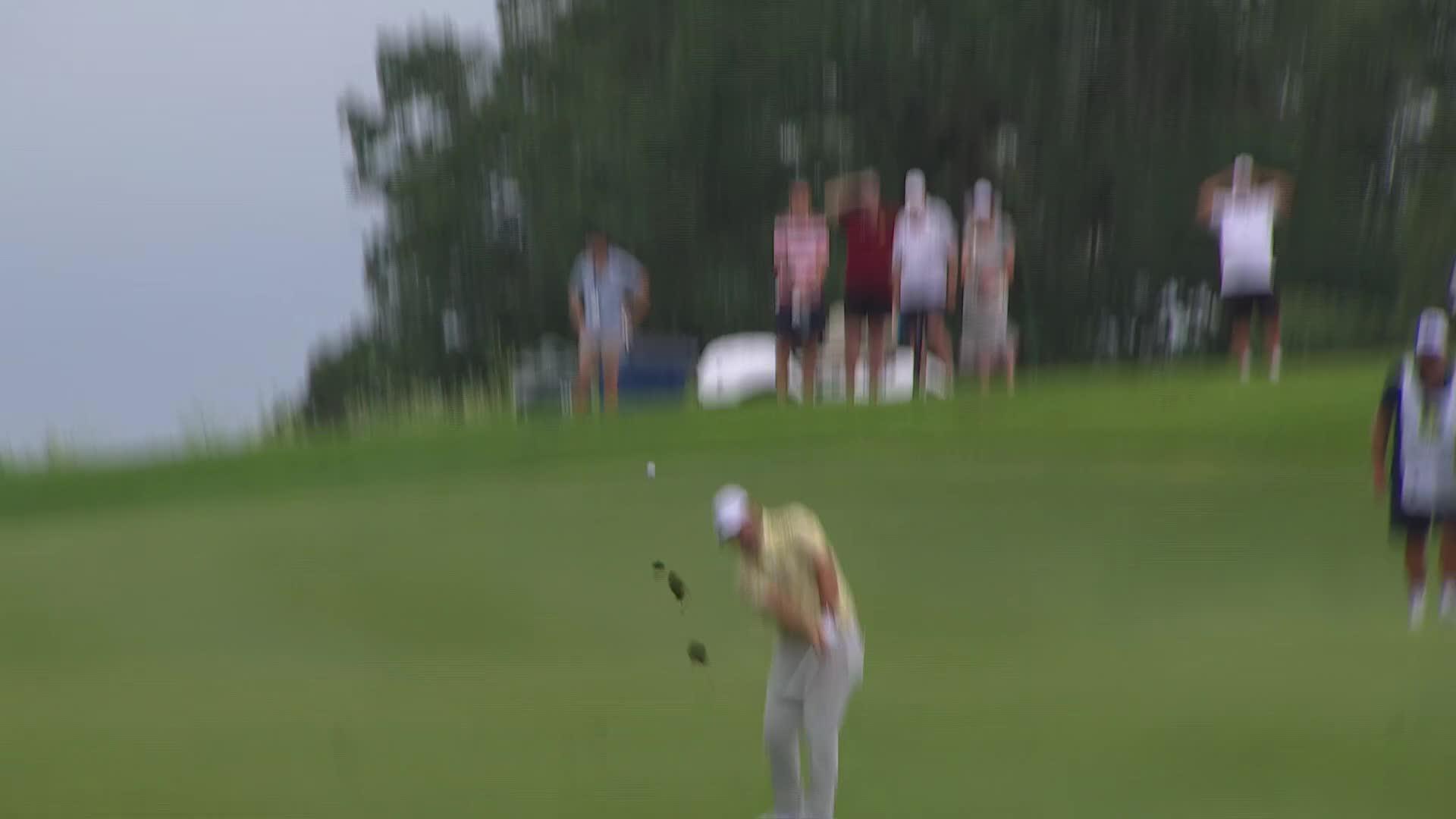 Chris Gotterup's 127-yard approach sets up birdie on No. 5 at John Deere