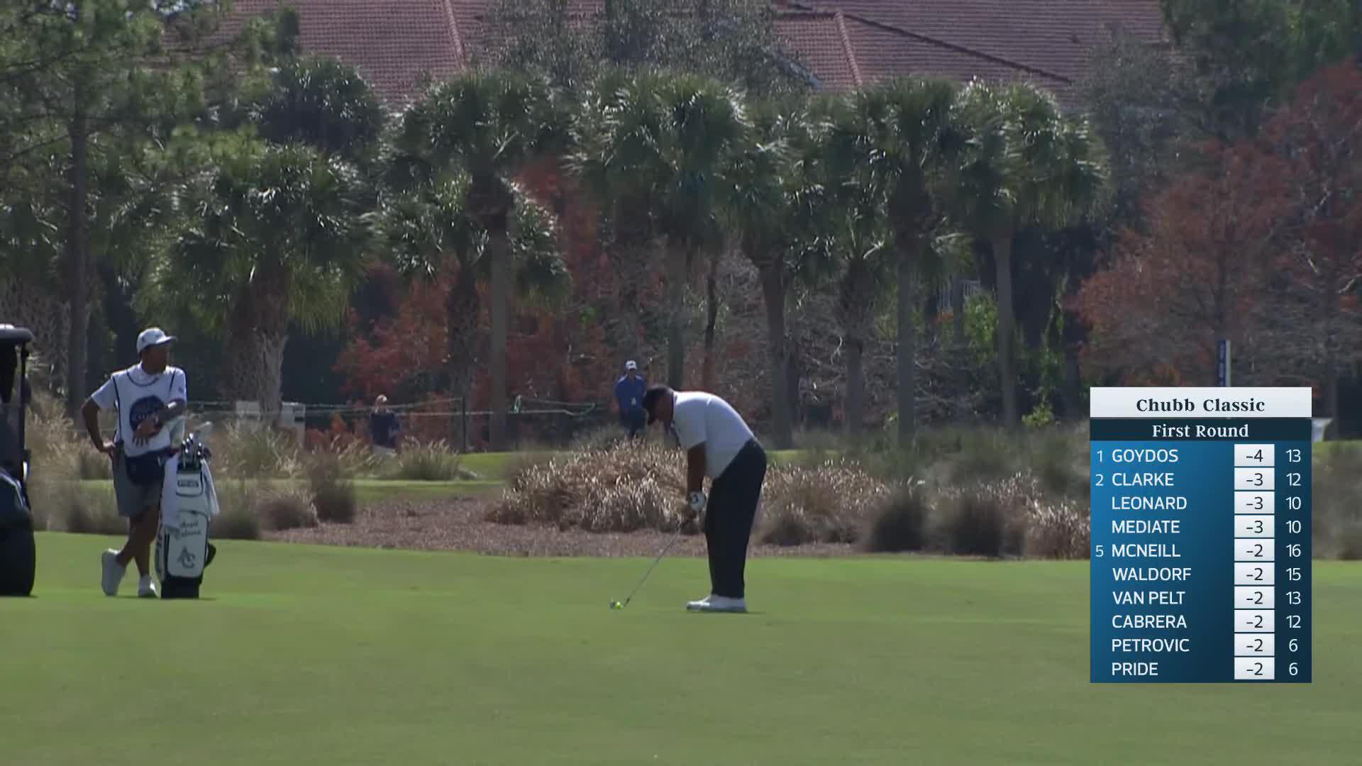 Ángel Cabrera makes birdie on No. 13 at Chubb Classic