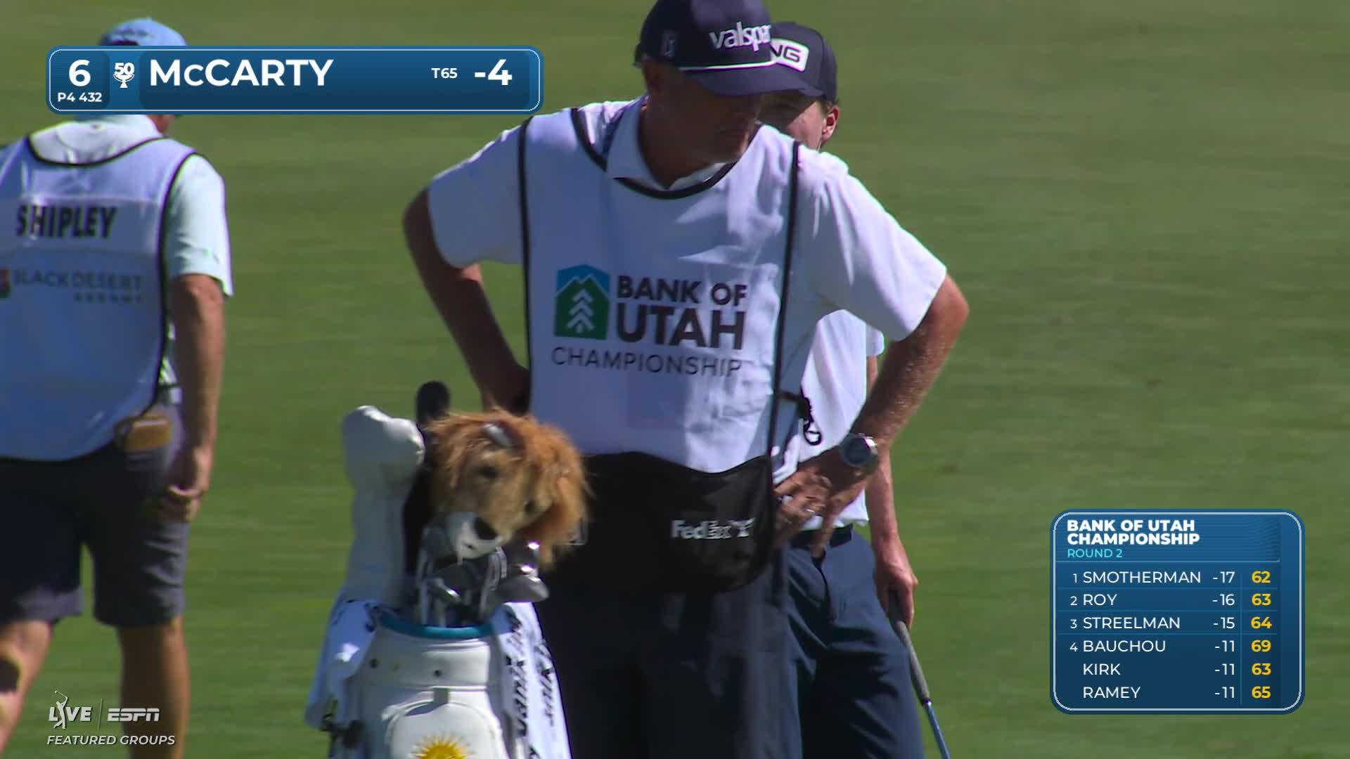 Matt McCarty's 146-yard approach sets up birdie on No. 6 at Bank of Utah