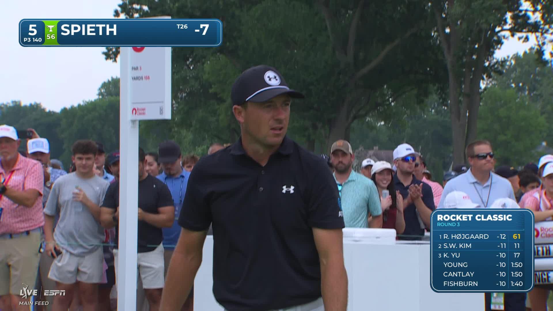 Jordan Spieth makes birdie on No. 5 at Rocket Classic