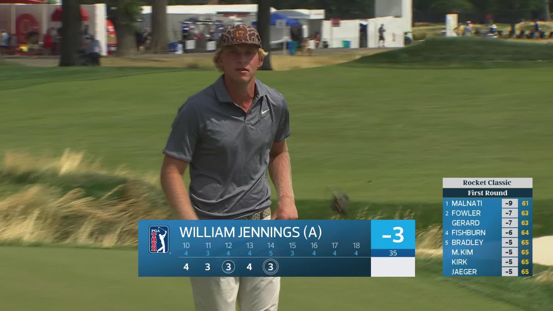 William Jennings sinks 21-foot eagle putt on No. 14 at Rocket Classic