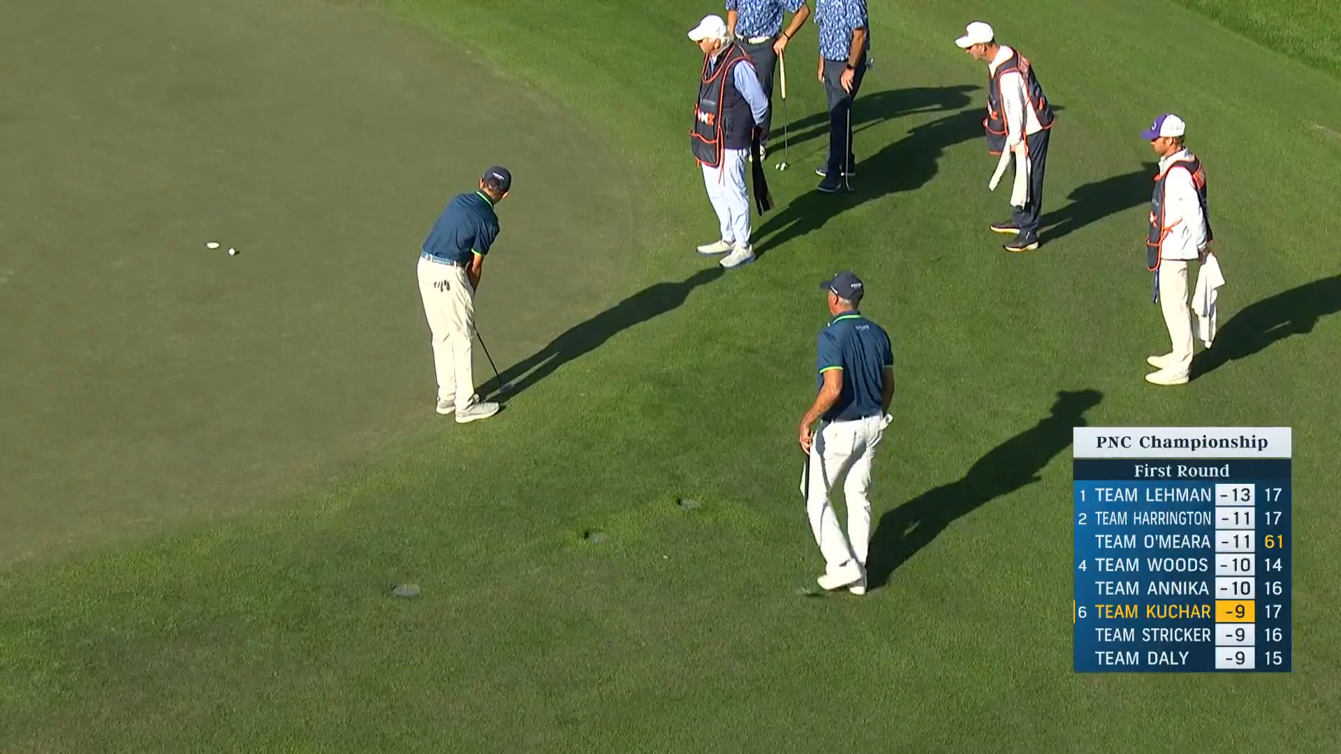 Carson Kuchar makes birdie putt to finish round at PNC Championship