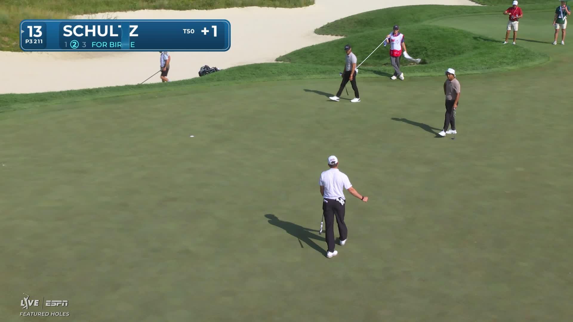 Cooper Schultz sinks 29-foot birdie putt on No. 13 at 3M Open
