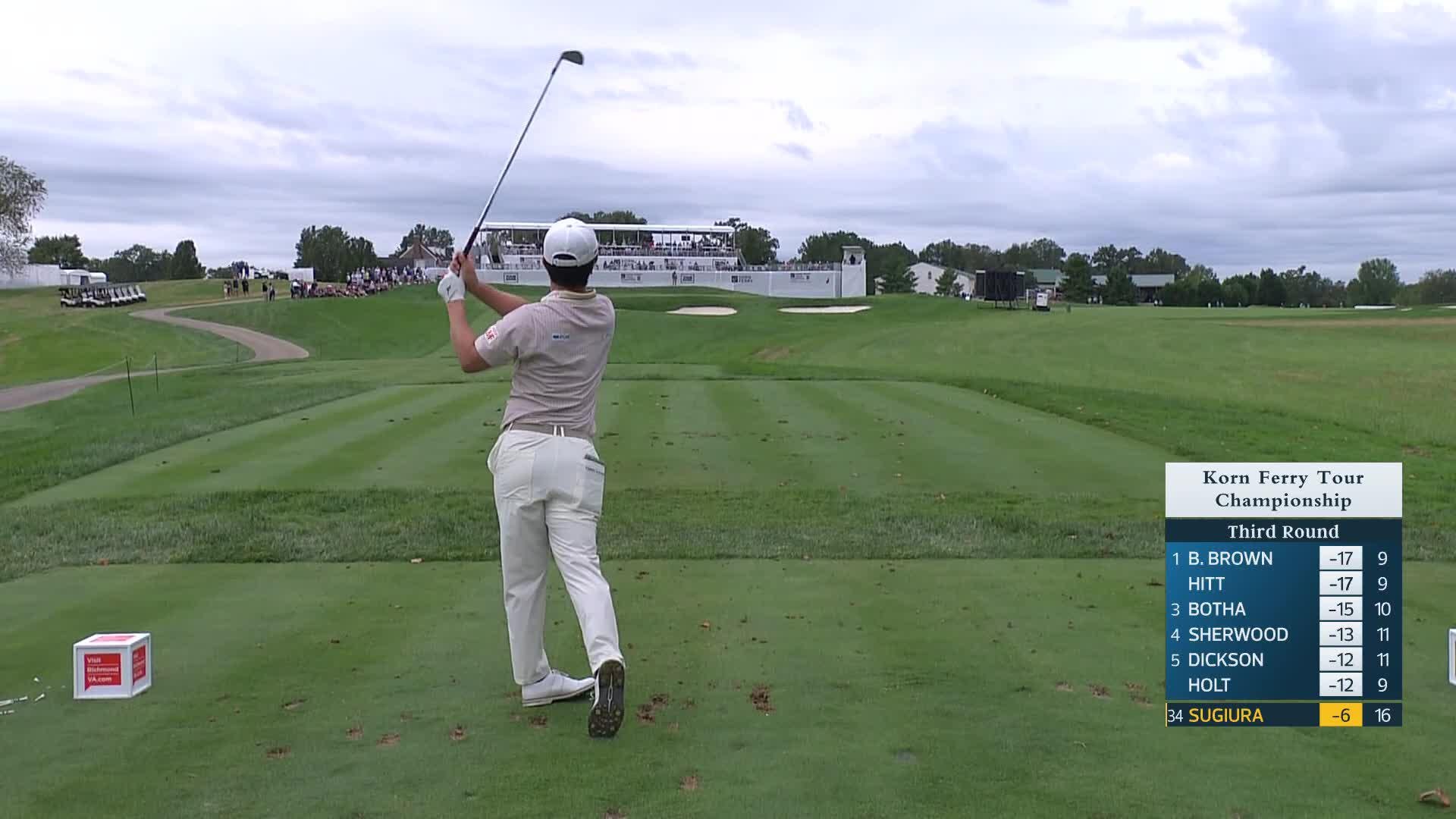 Yuta Sugiura makes birdie on No. 17 at Korn Ferry Tour Champ