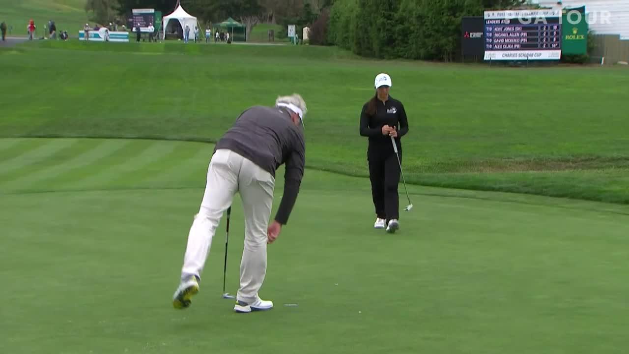 John Cook makes birdie on No. 17 at Pure Insurance