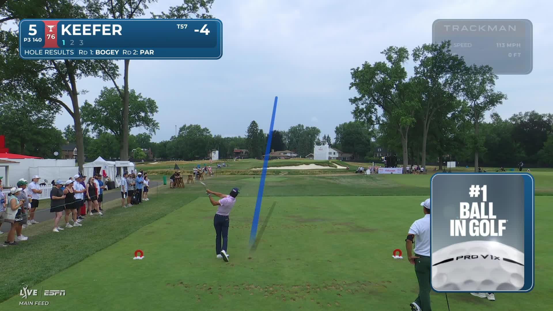 John Keefer hits tee shot to 1 foot, sets up birdie on No. 5 at Rocket Classic