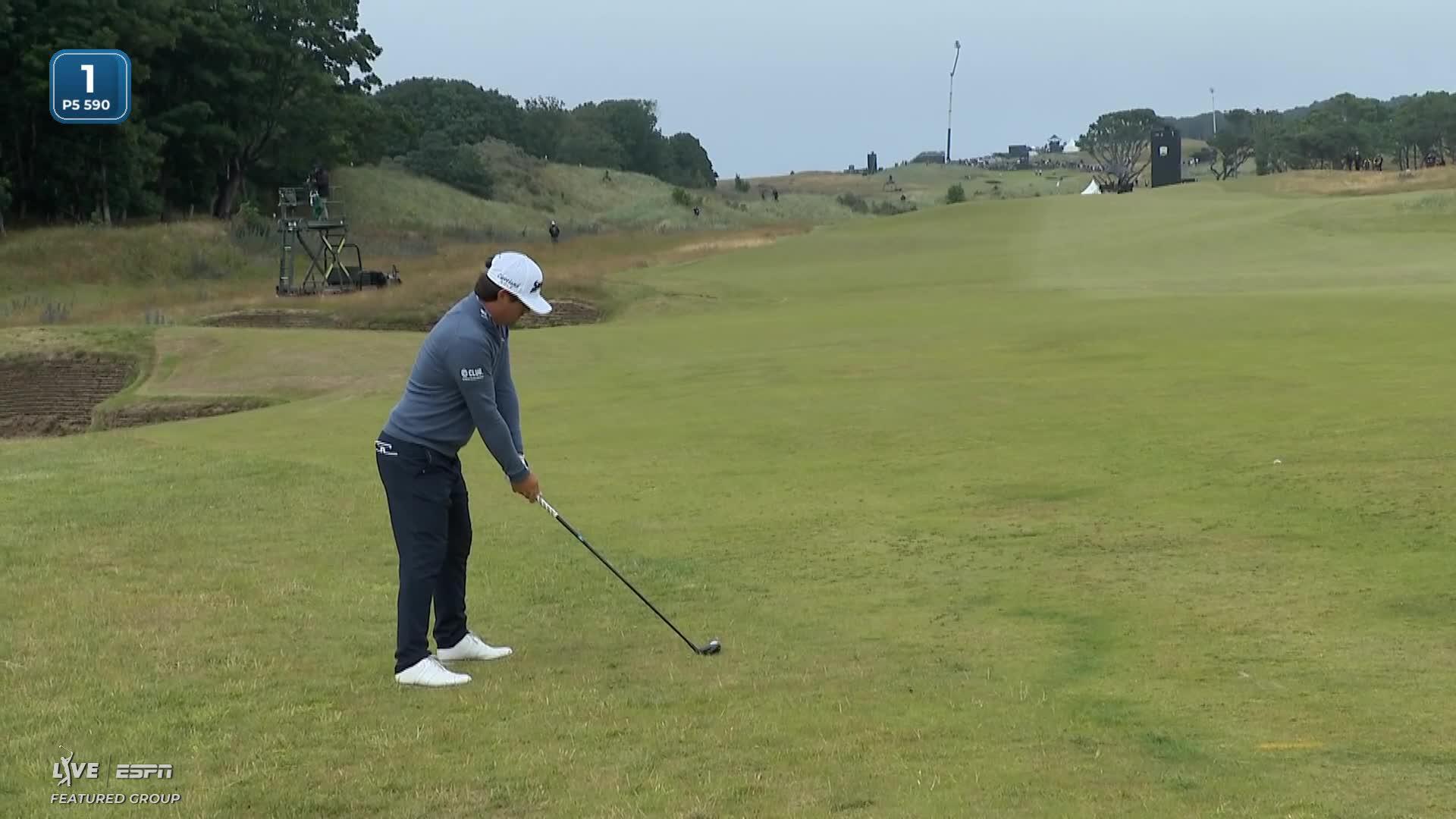 Darius Van Driel makes birdie on No. 1 at Genesis Scottish Open