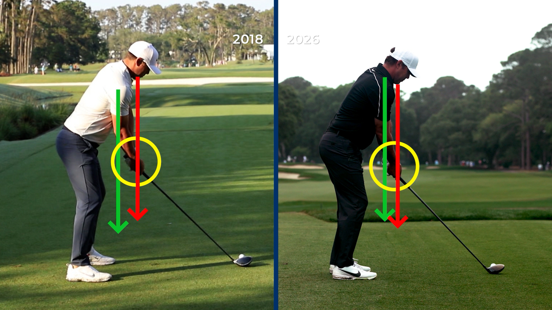 Brooks Koepka’s swing evolution since 2018