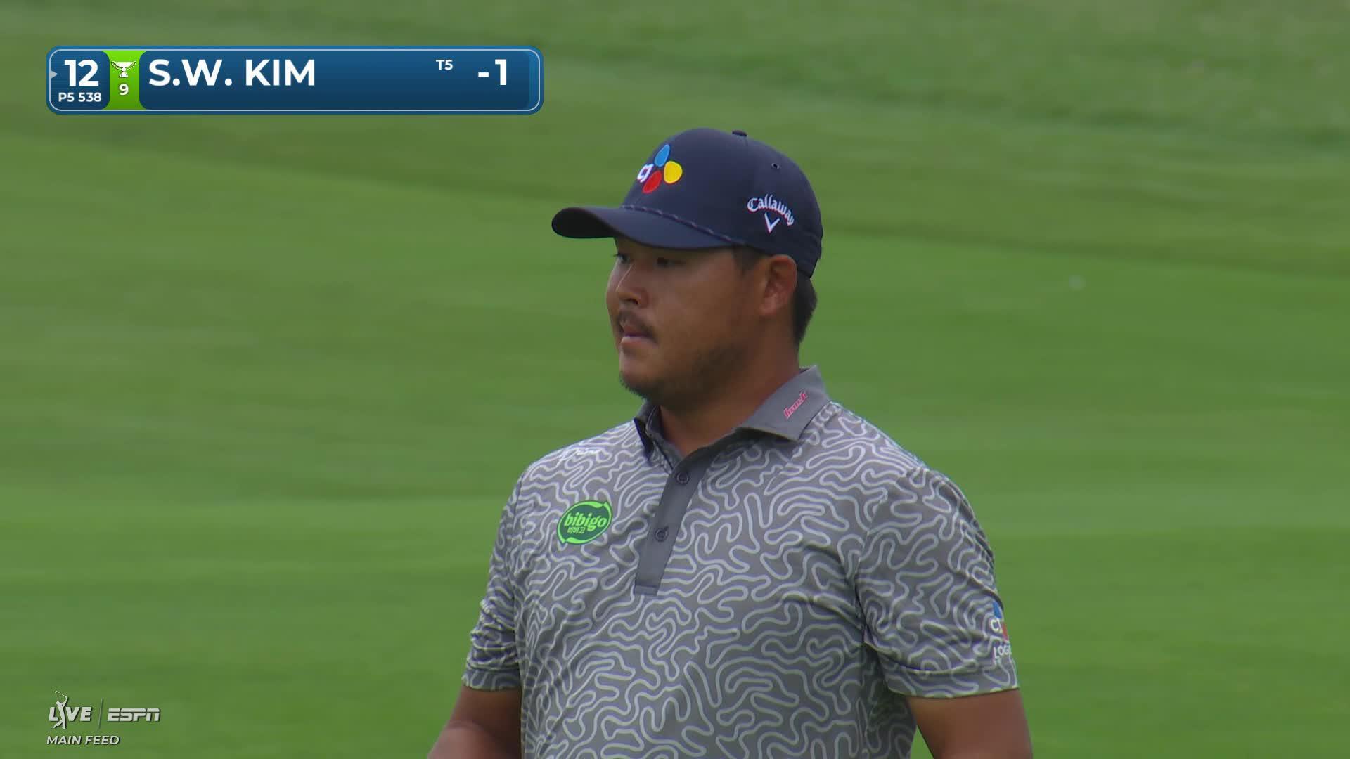 Si Woo Kim makes birdie on No. 12 at THE CJ CUP