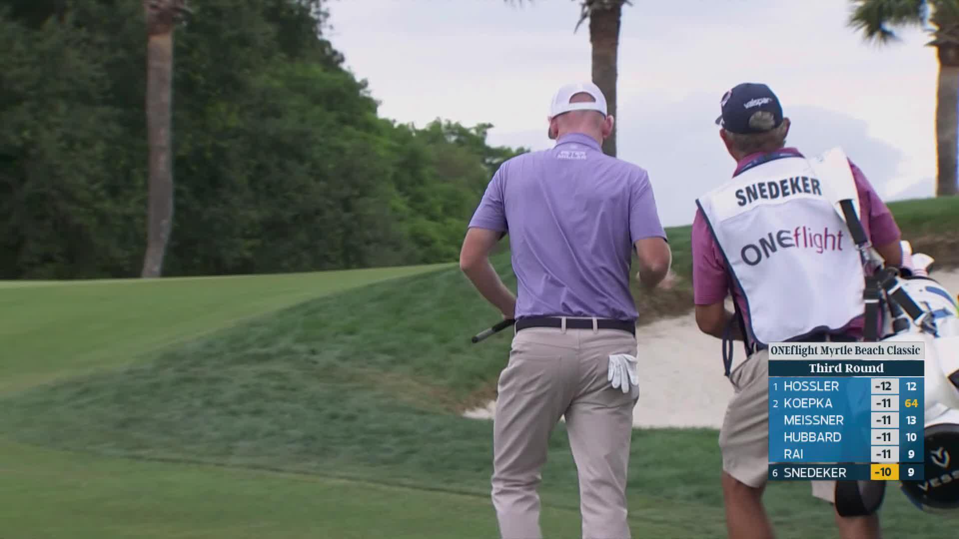 Brandt Snedeker drains 14-foot birdie putt on No. 10 at ONEflight Myrtle