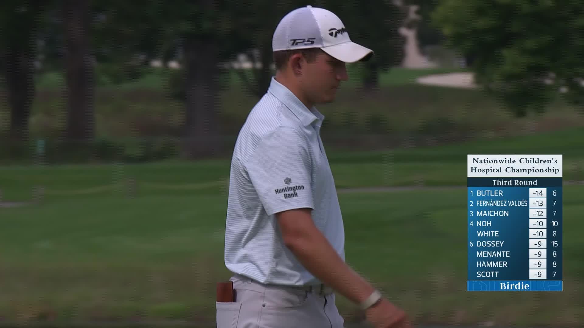 Christiaan Maas makes birdie on No. 8 at Nationwide Children's