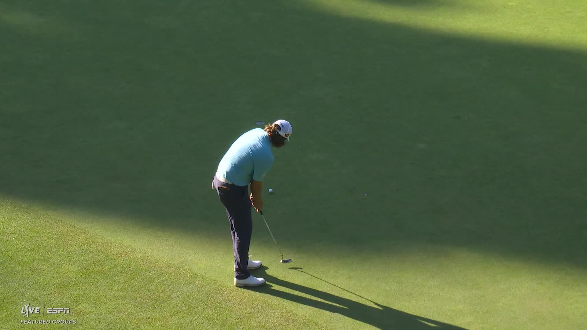 Neal Shipley drains 14-foot putt for birdie on No. 2 at Biltmore Championship