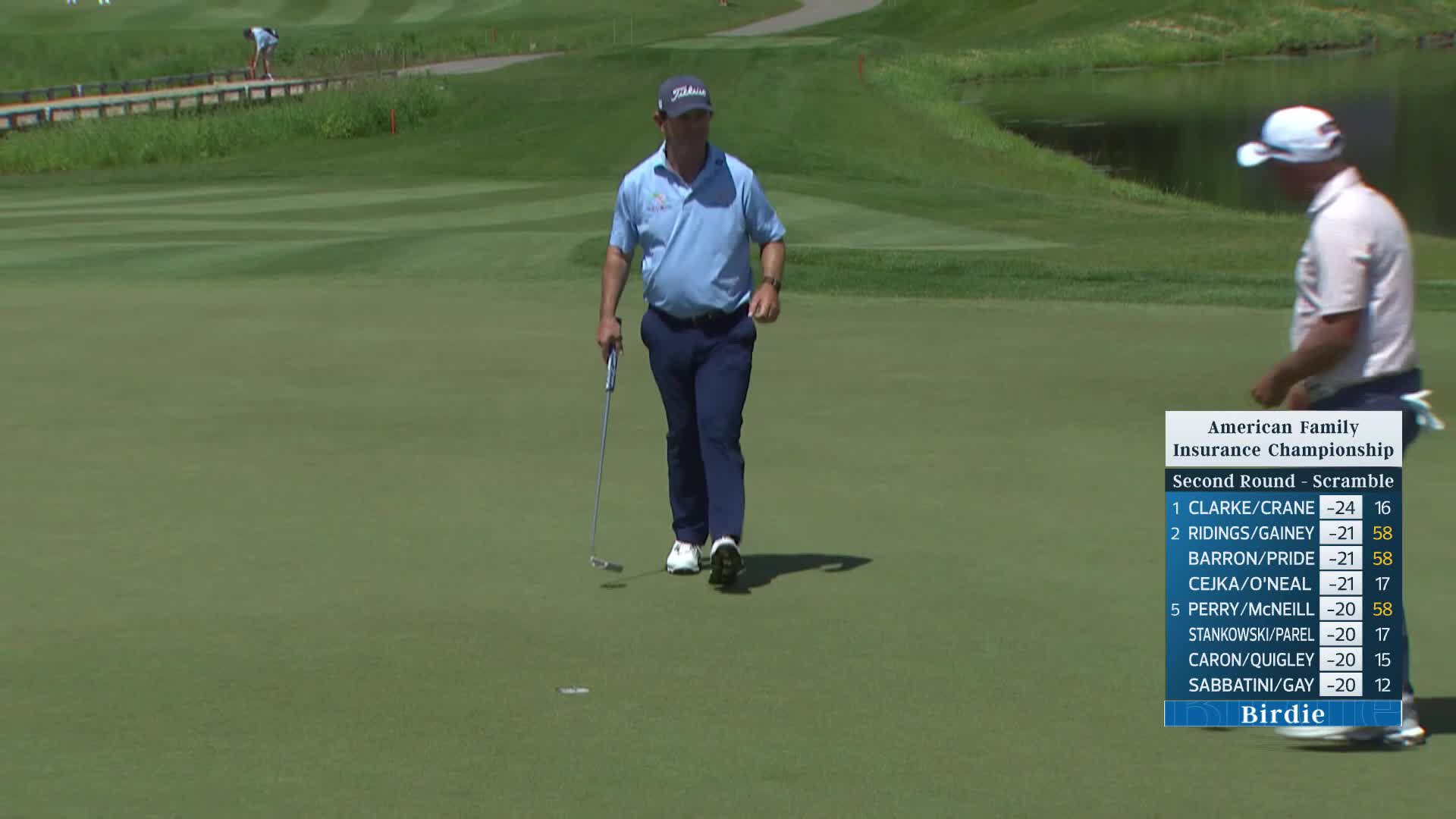 Team Percy/Chalmers makes birdie on No. 14 at American Family Insurance Championship