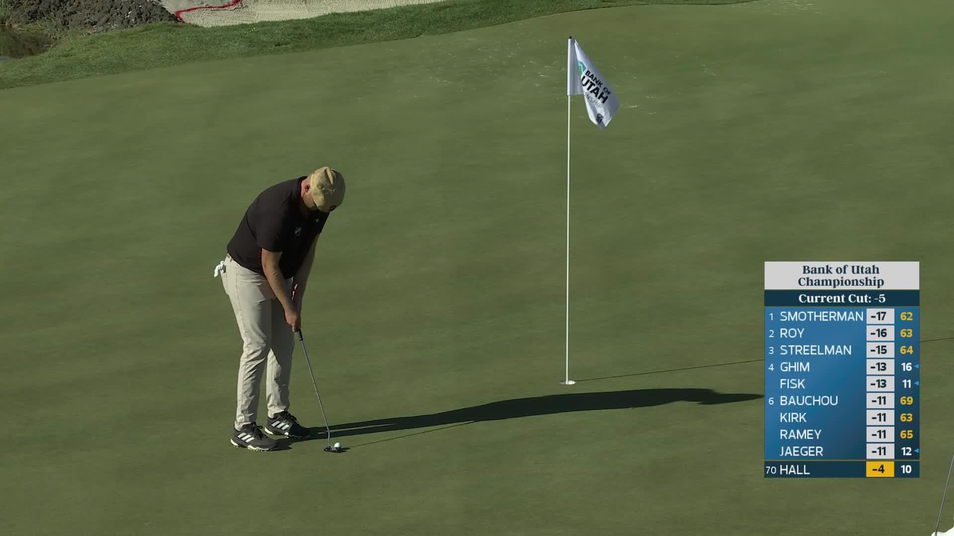 Harry Hall's 205-yard approach sets up birdie on No. 11 at Bank of Utah