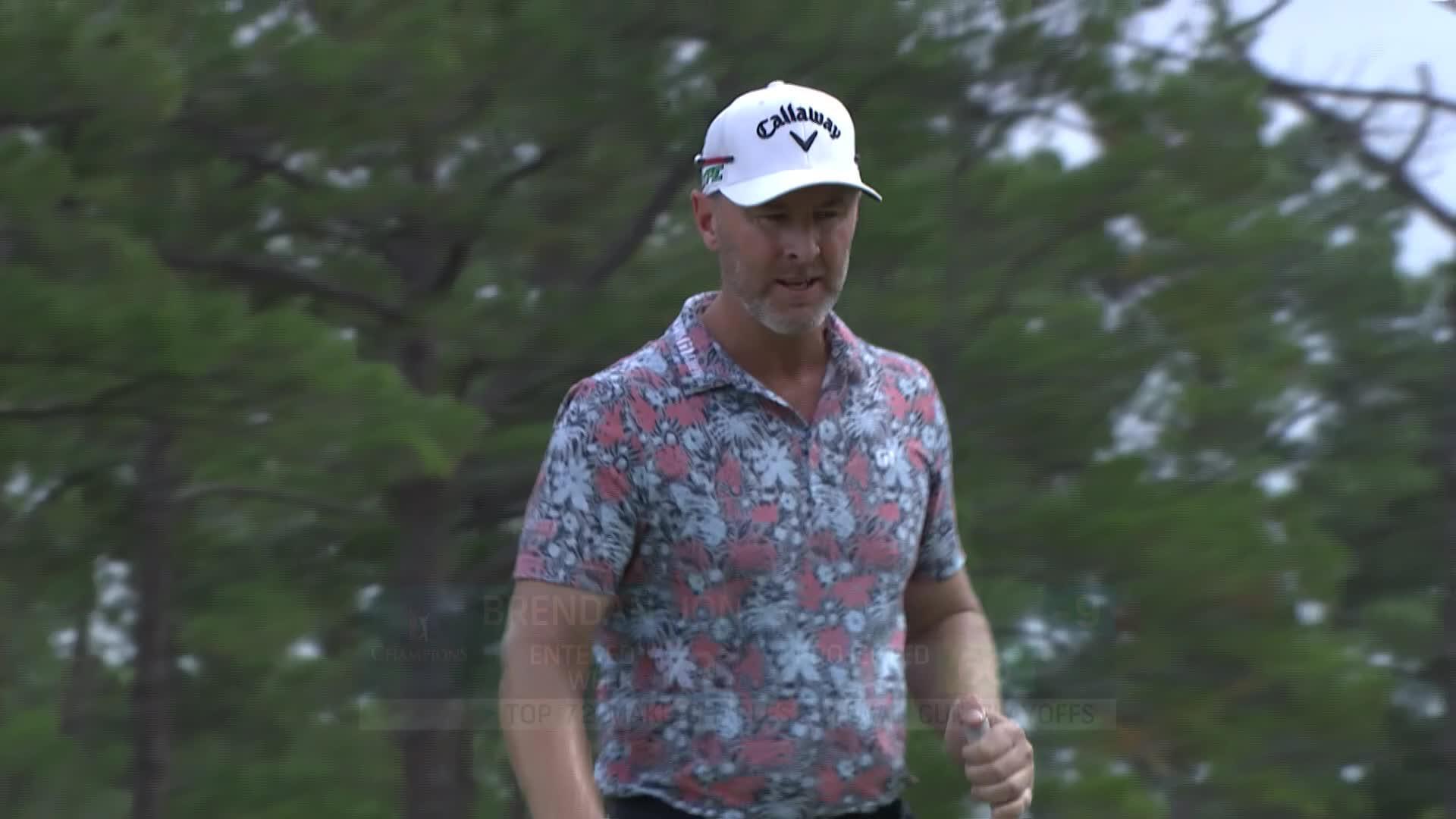 Brendan Jones makes birdie on No. 12 at Constellation FURYK & FRIENDS