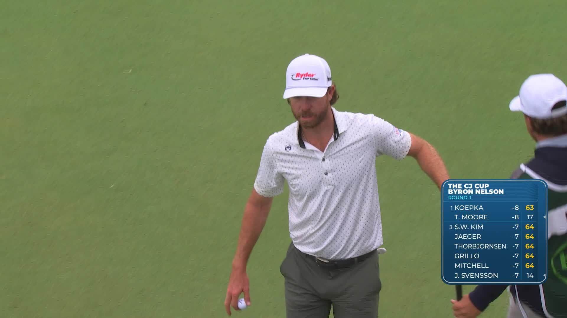 Sam Ryder sinks 9-foot birdie putt on No. 16 at THE CJ CUP