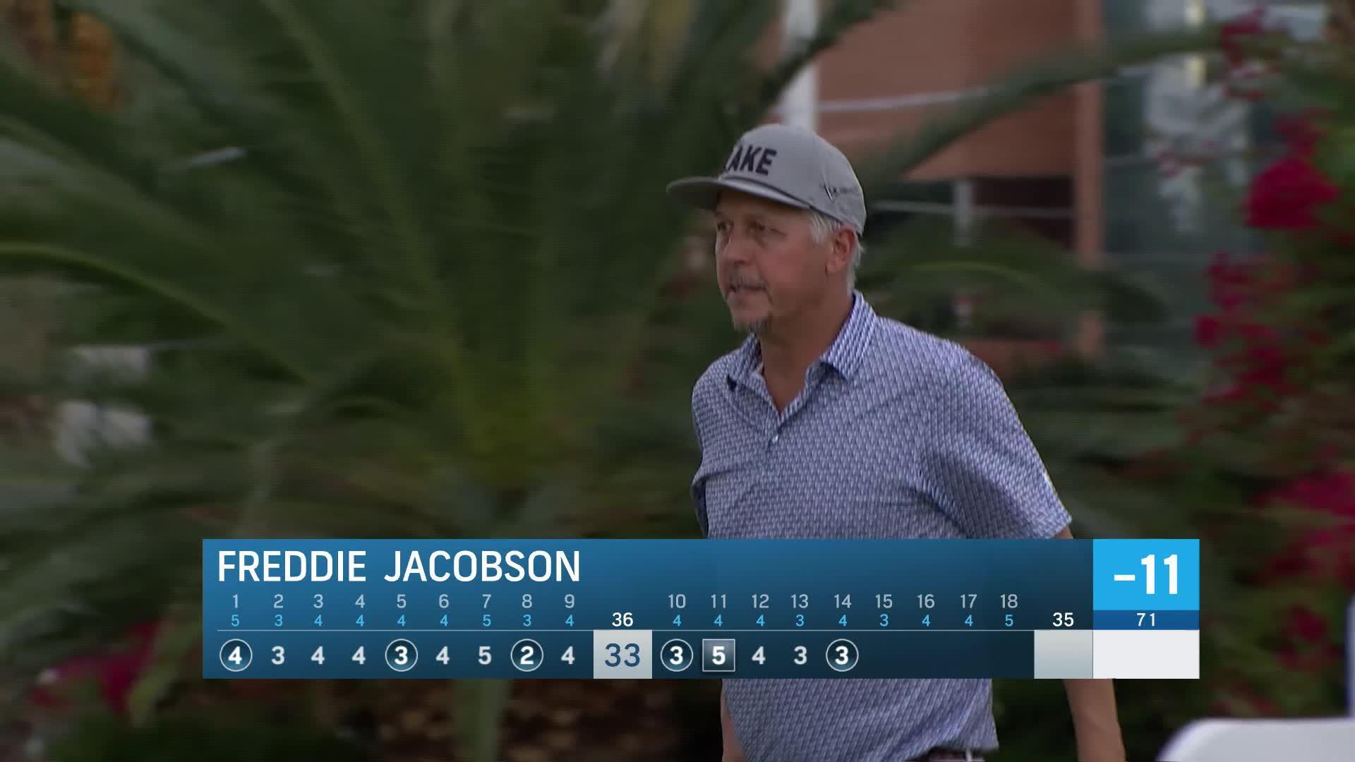 Freddie Jacobson makes birdie on No. 14 at Charles Schwab Cup Championship