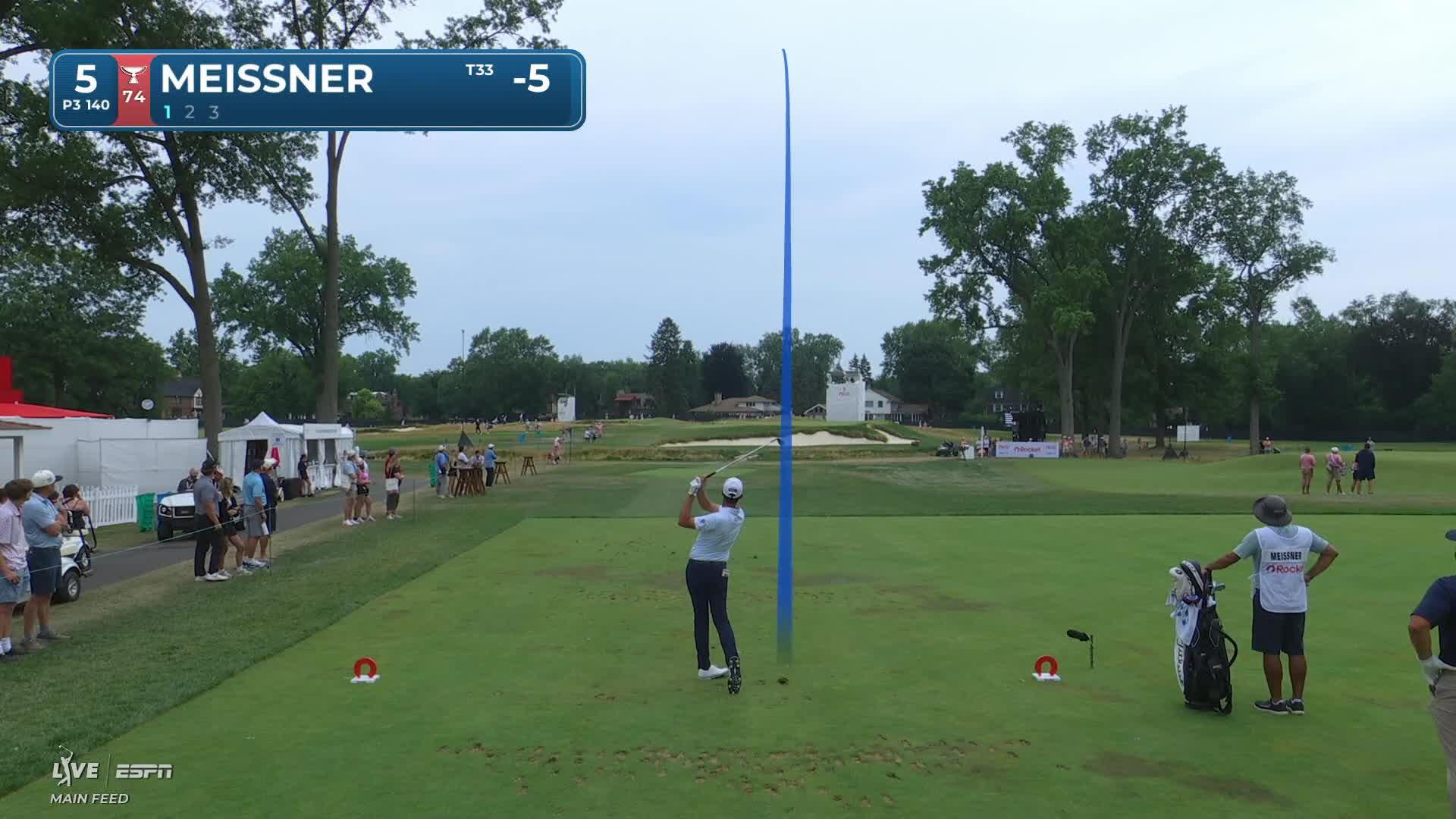 Mac Meissner hits tee shot to 12 feet, sets up birdie on No. 5 at Rocket Classic