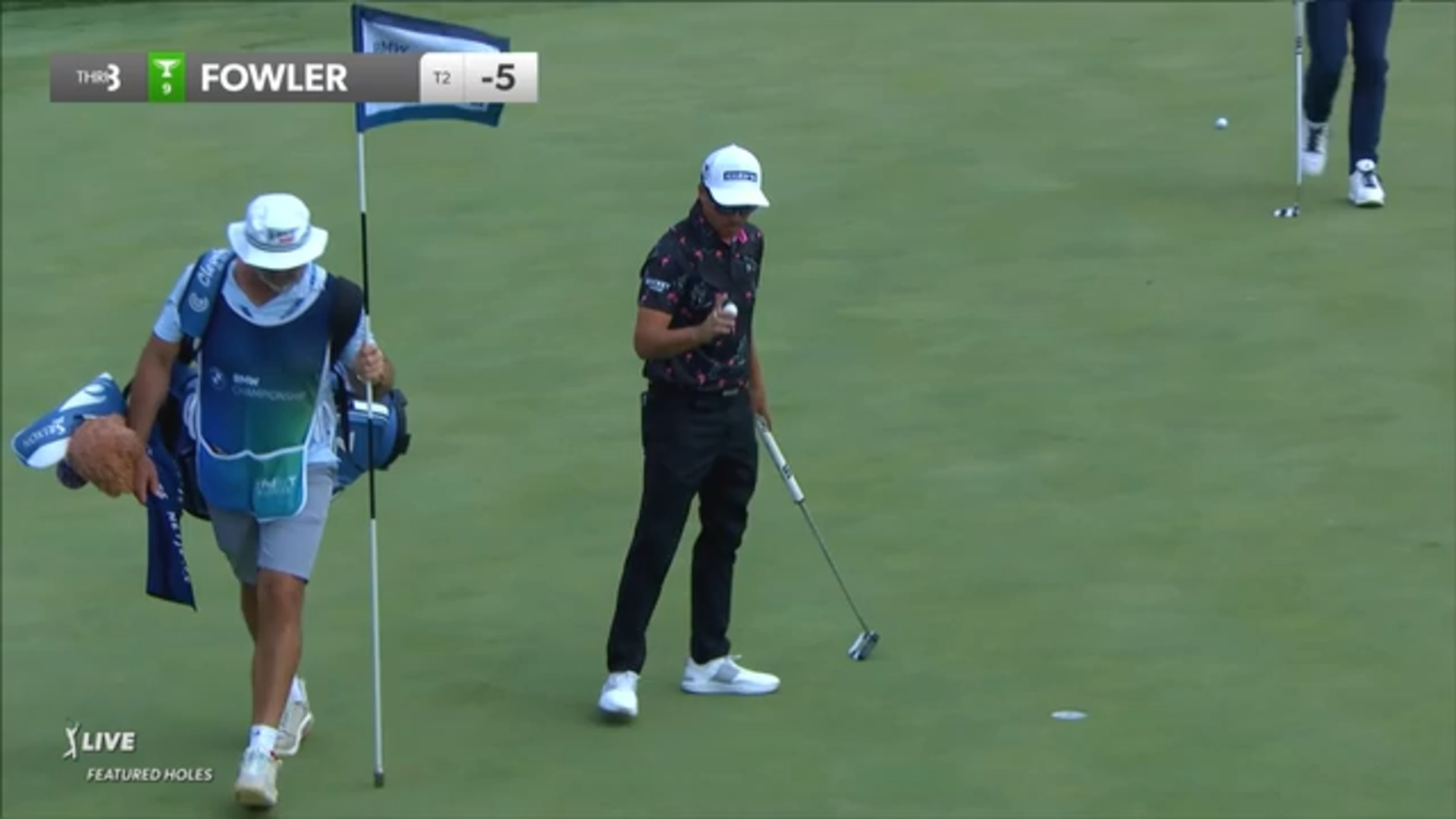 Rickie Fowler nearly holes 159-yard approach at BMW Championship