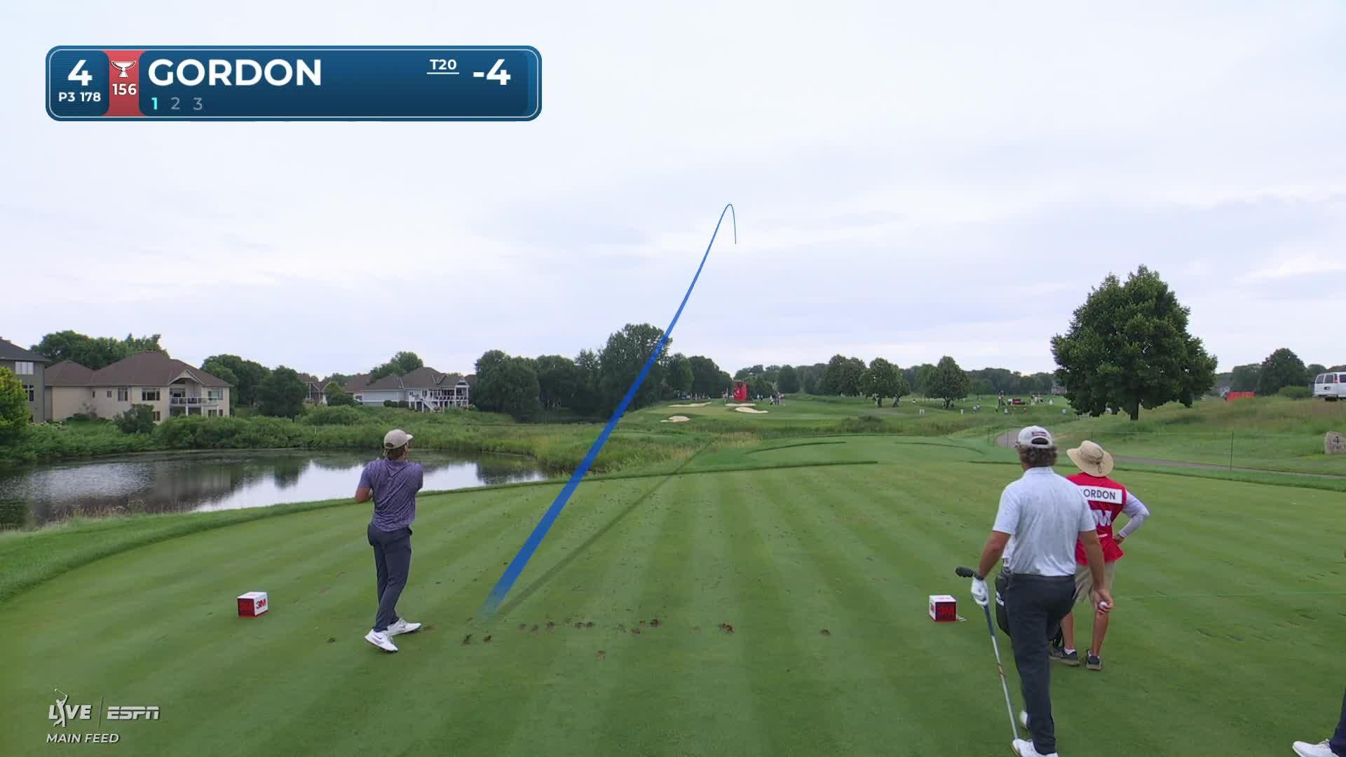 Will Gordon hits tee shot to 7 feet, sets up birdie on No. 4 at 3M Open