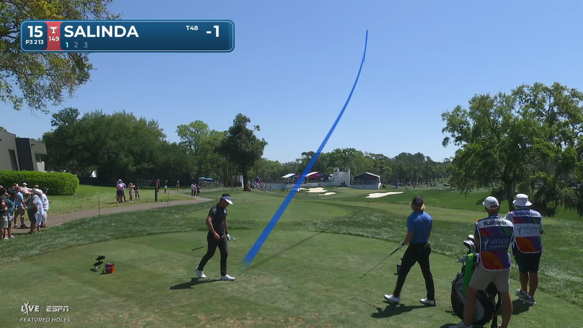 Isaiah Salinda hits 216-yard drive to 9 feet, sets up birdie at Valspar