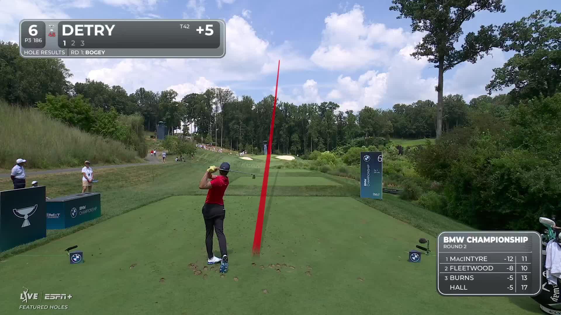 Thomas Detry makes birdie on No. 6 at BMW Championship