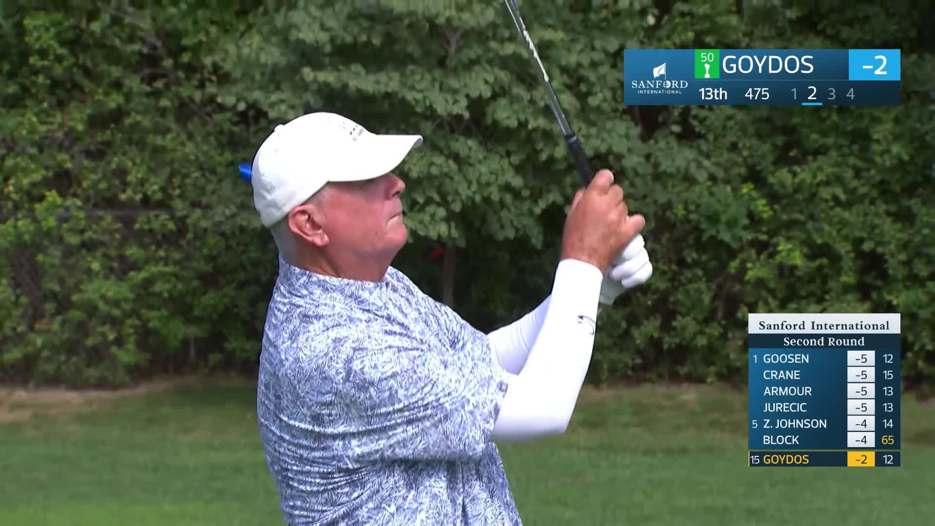 Paul Goydos makes birdie on No. 13 at Sanford International
