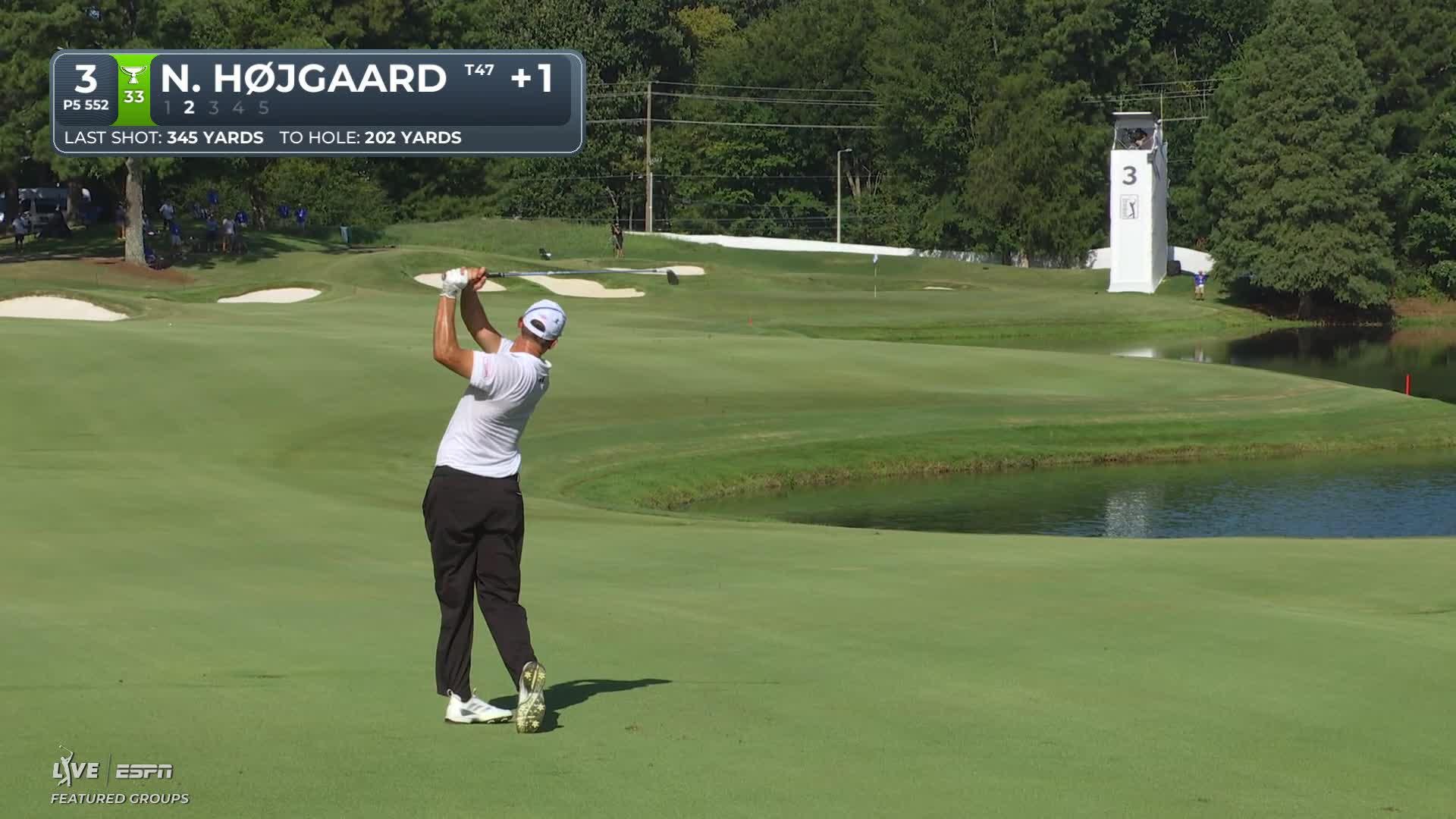 Nicolai Højgaard reaches par-5 No. 3 in two, makes birdie at FedEx St. Jude