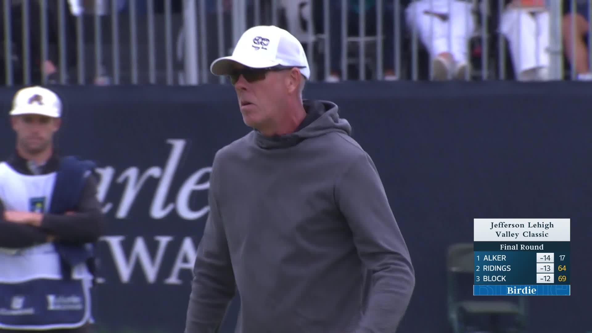 Richard Green makes birdie on No. 18 at Jefferson Lehigh Valley Classic