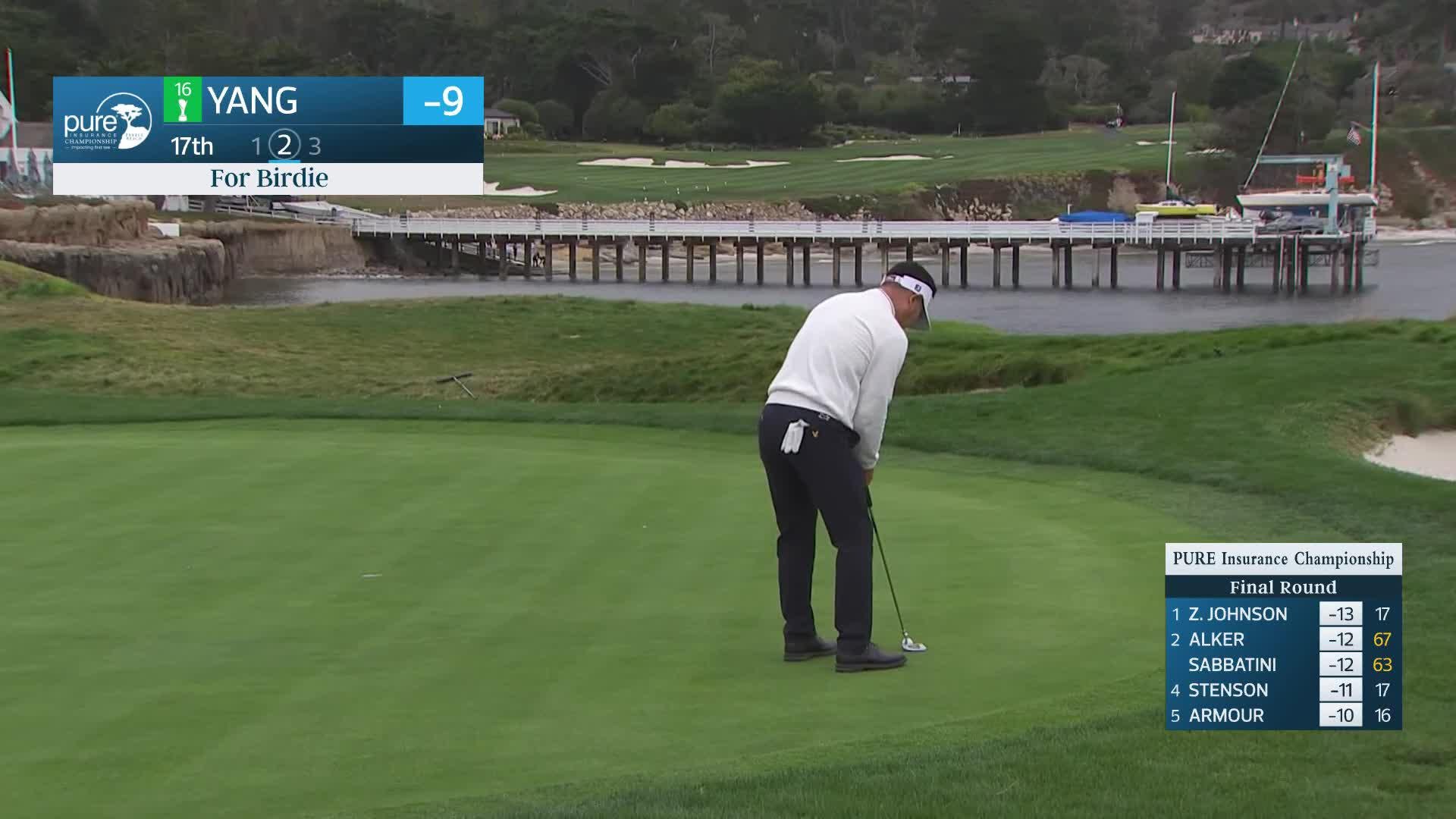 Y.E. Yang makes birdie on No. 17 at PURE Insurance Championship
