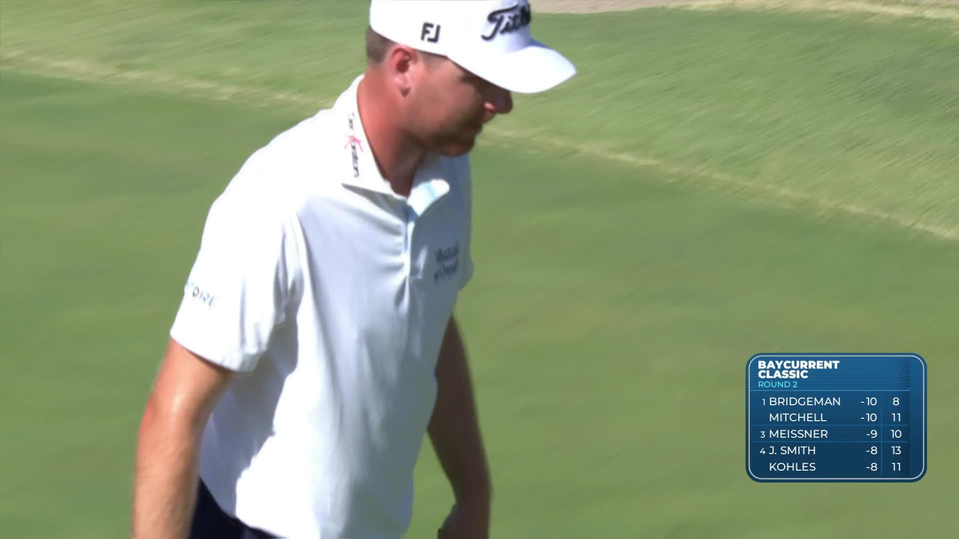 Ryan Gerard drains 15-foot birdie putt on No. 13 at Baycurrent