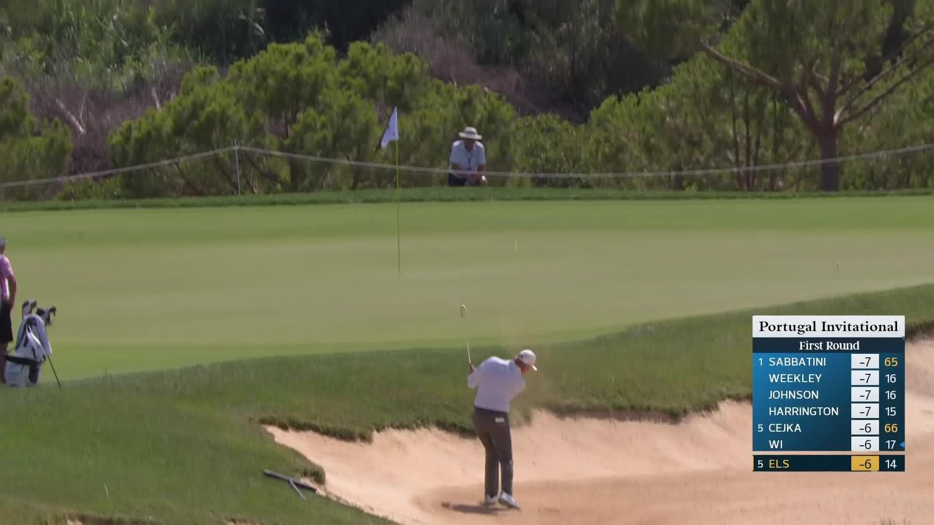 Ernie Els makes birdie on No. 15 at Portugal Invitational