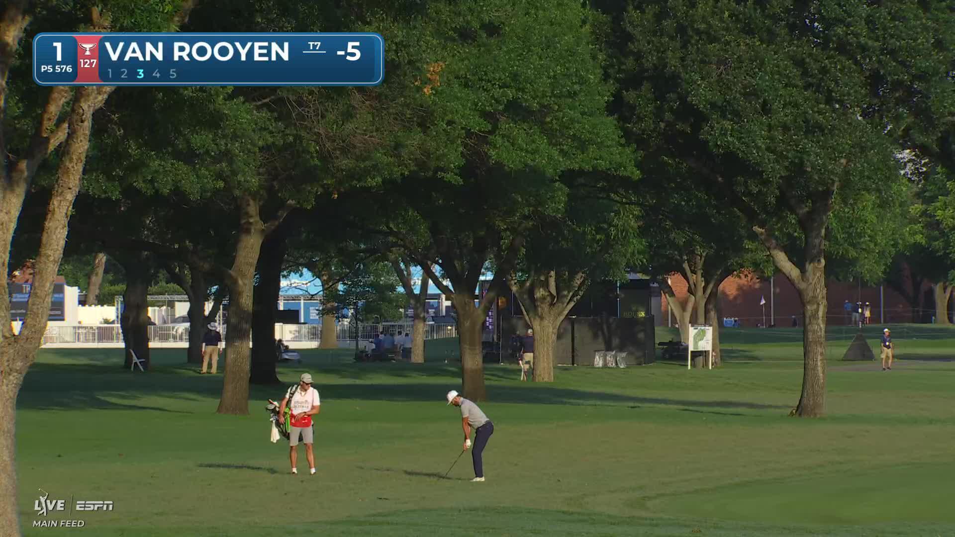 Erik van Rooyen's 128-yard approach sets up birdie on No. 1 at Charles Schwab