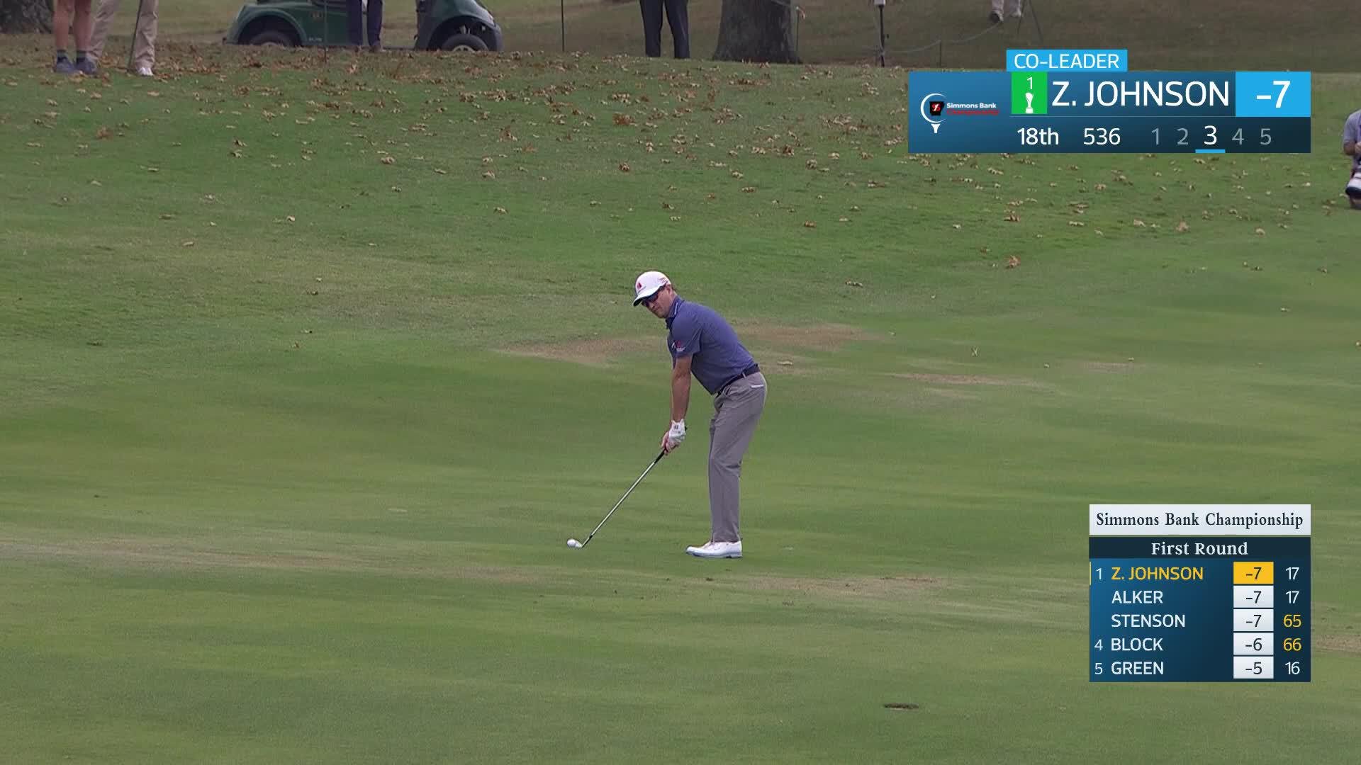 Zach Johnson makes birdie on No. 18 at Simmons Bank Championship